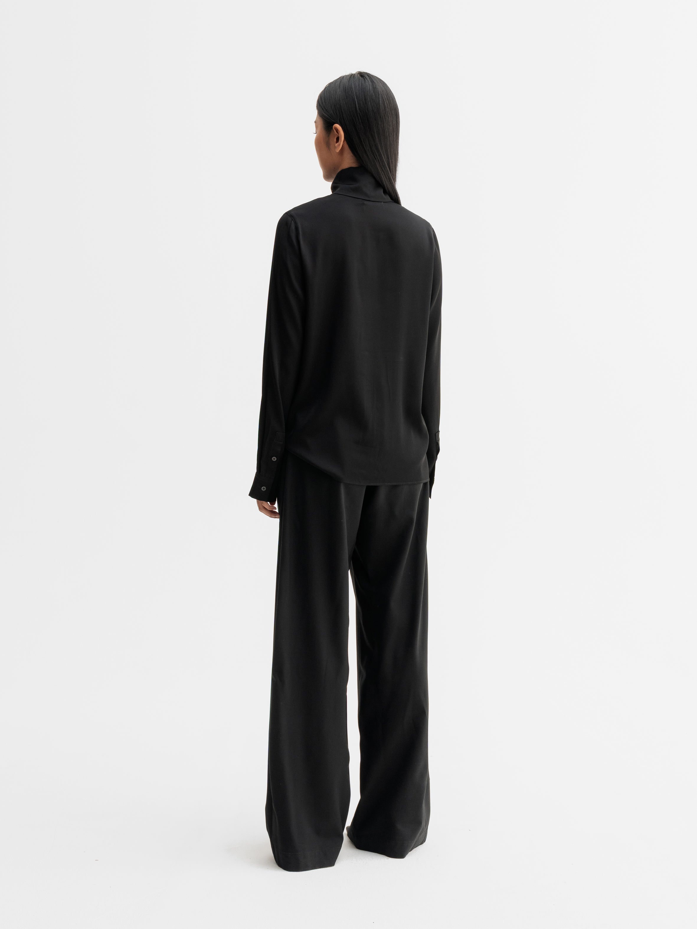 Miki Silk Blouse Black
