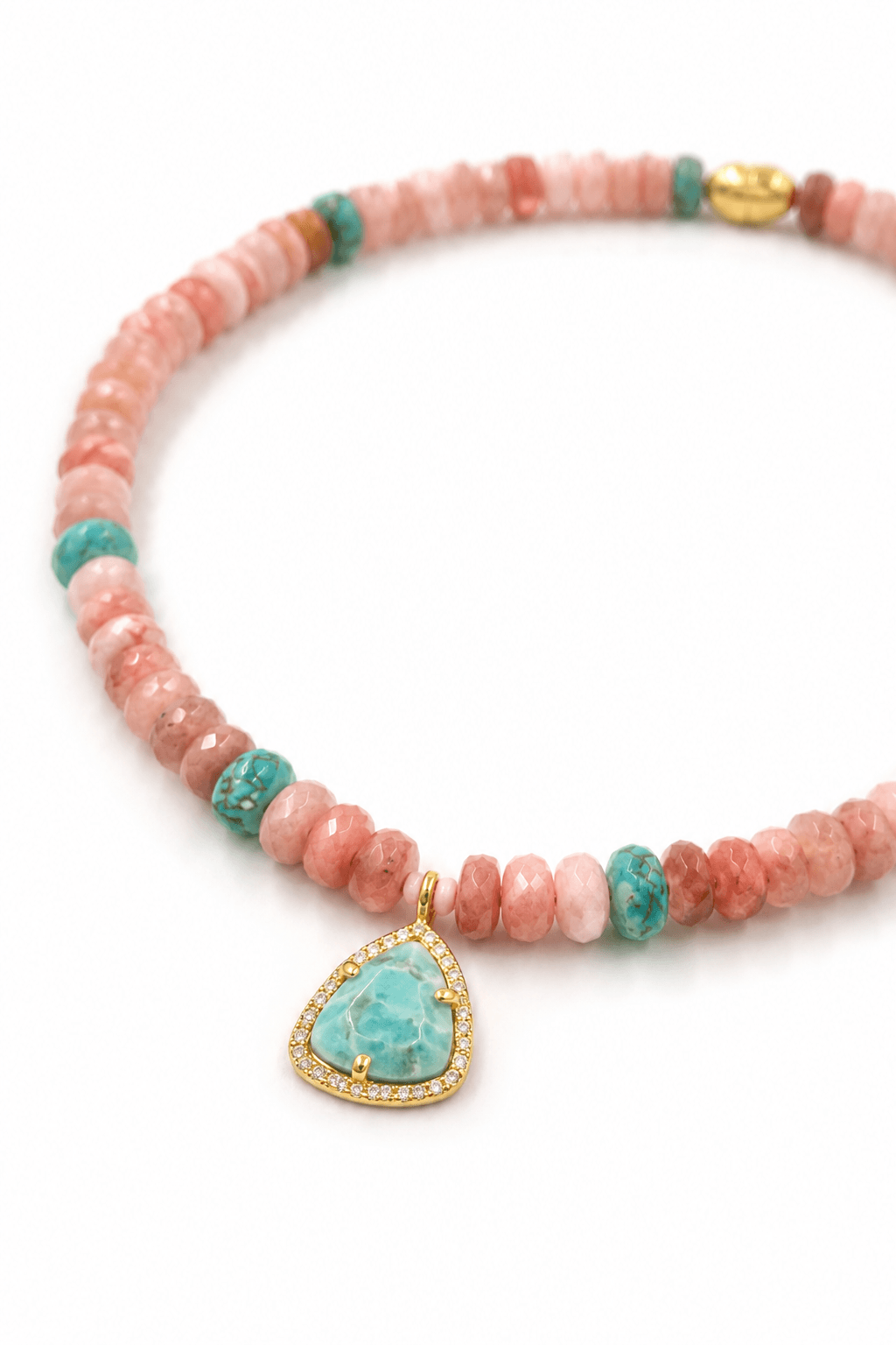 Pink Gemstone Collar Necklace