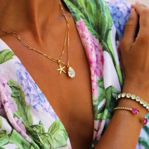 Classic Drop Necklace Crystal