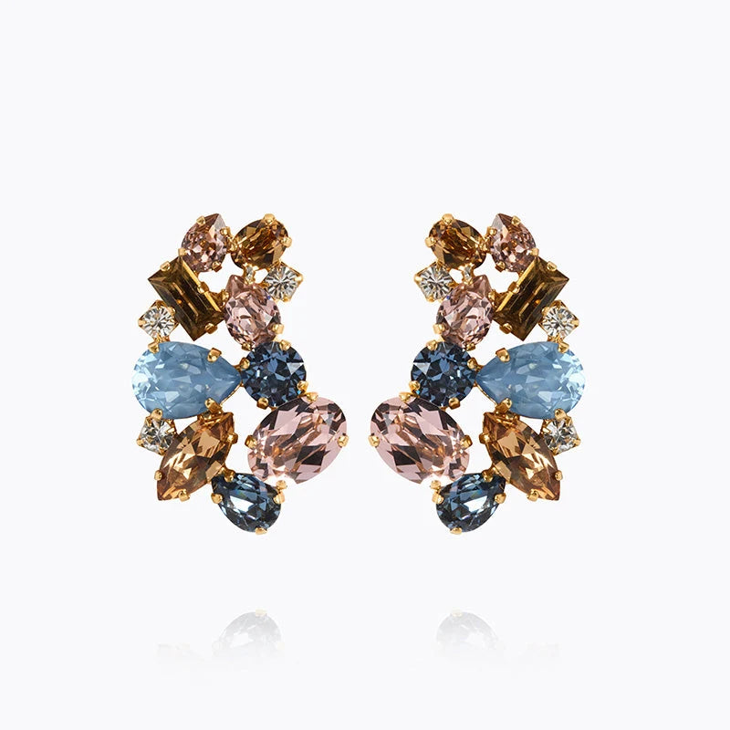 Isolina Earrings Smoked Blue Combo
