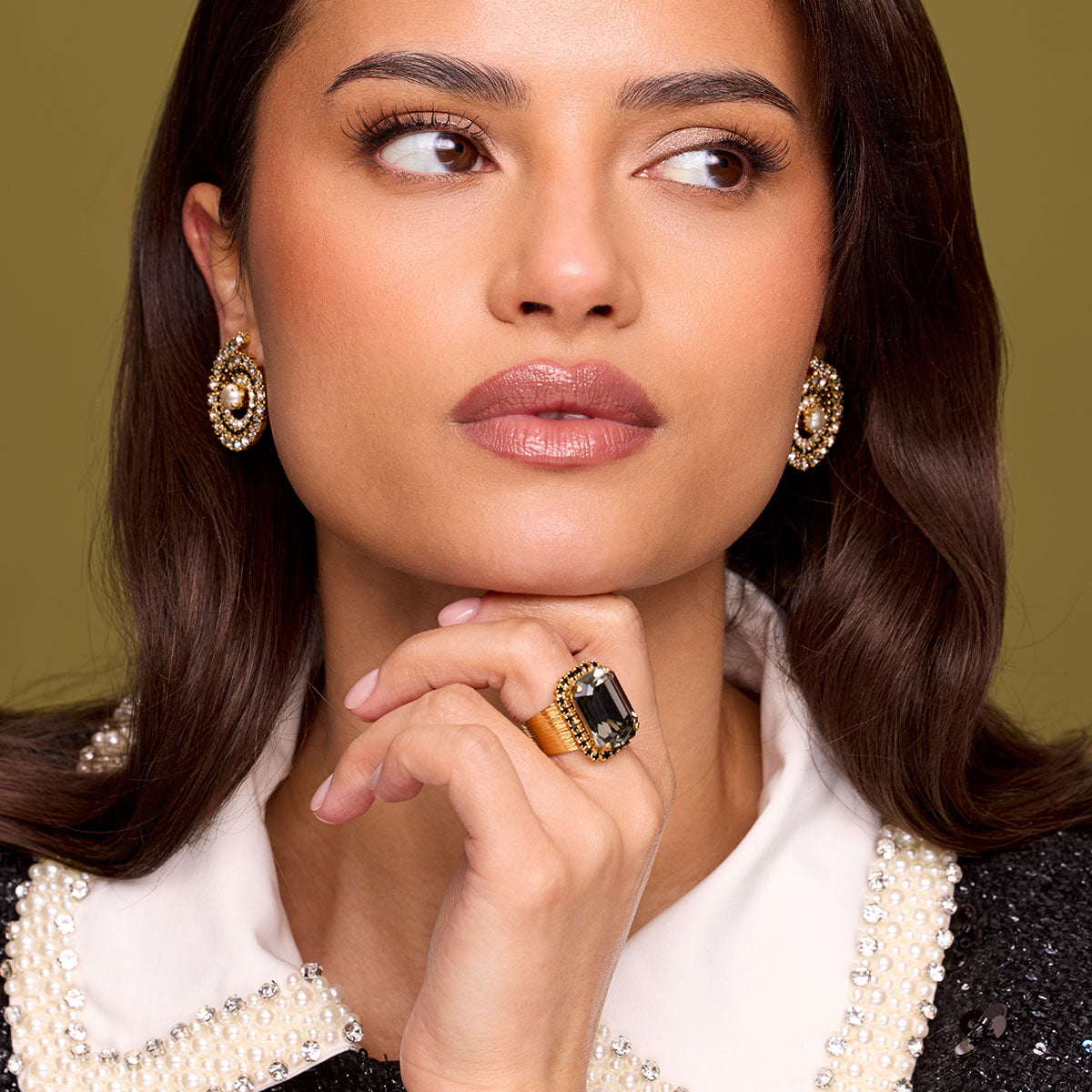 Mini Zia Earrings Jet Combo