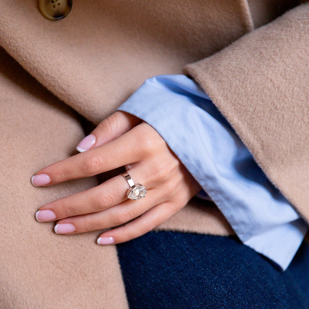 Caroline Svedbom Mini Drop Ring Crystal - Gunnel's Fashion Marbella