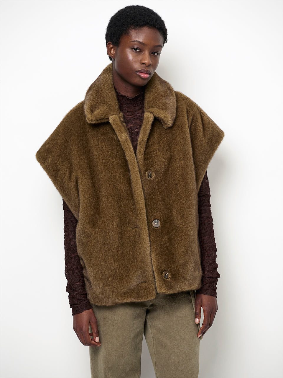 Irony Top Dark Brown