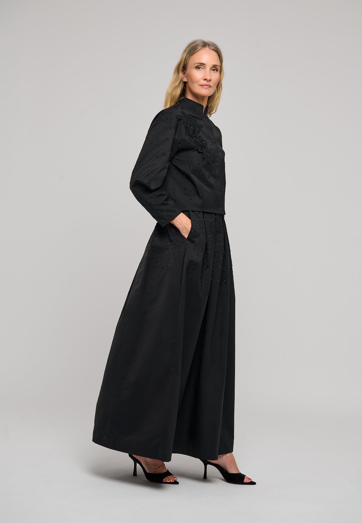 SafaDEA NS Jacket Black Taffeta Emb