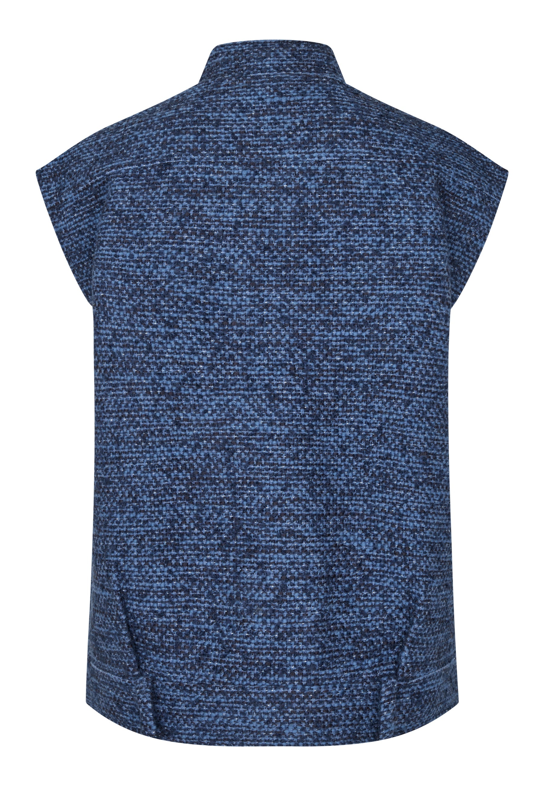 LelaDEA NS Vest Lurex Blue