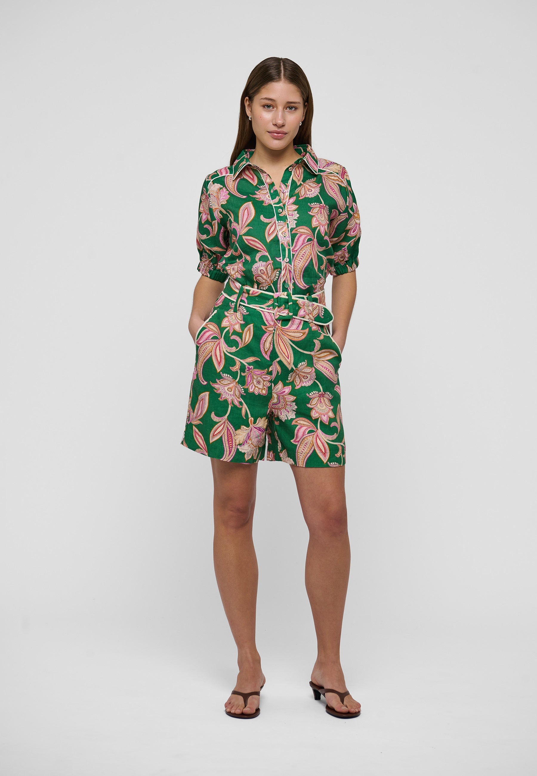 VioletaDEA Blouse Paisley Full Green