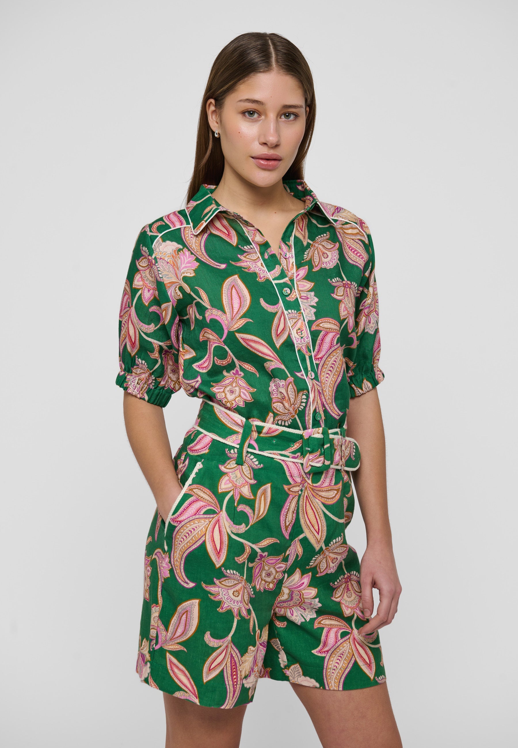 VioletaDEA Blouse Paisley Full Green