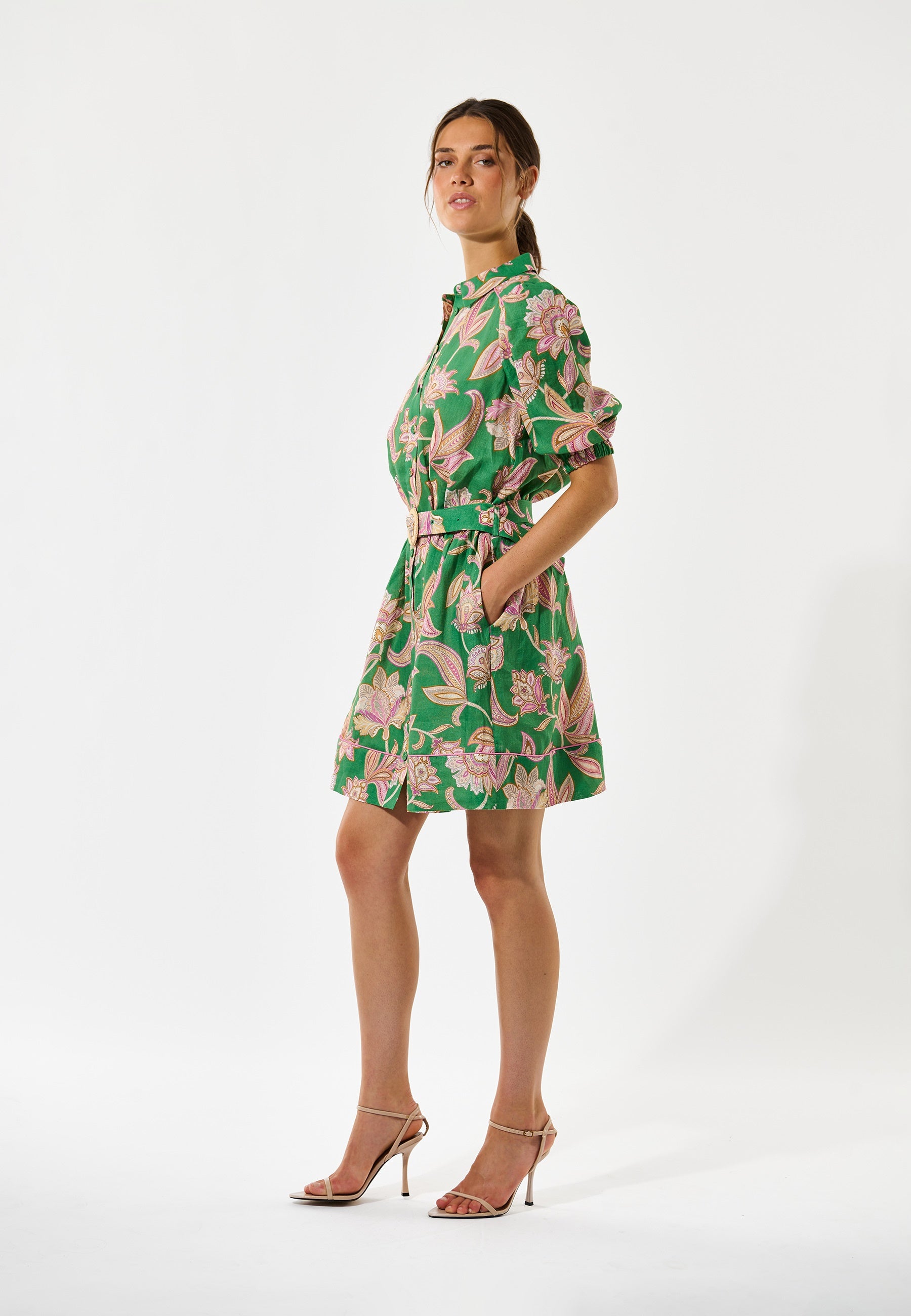 MaryDEA NS Dress Paisley Full Green