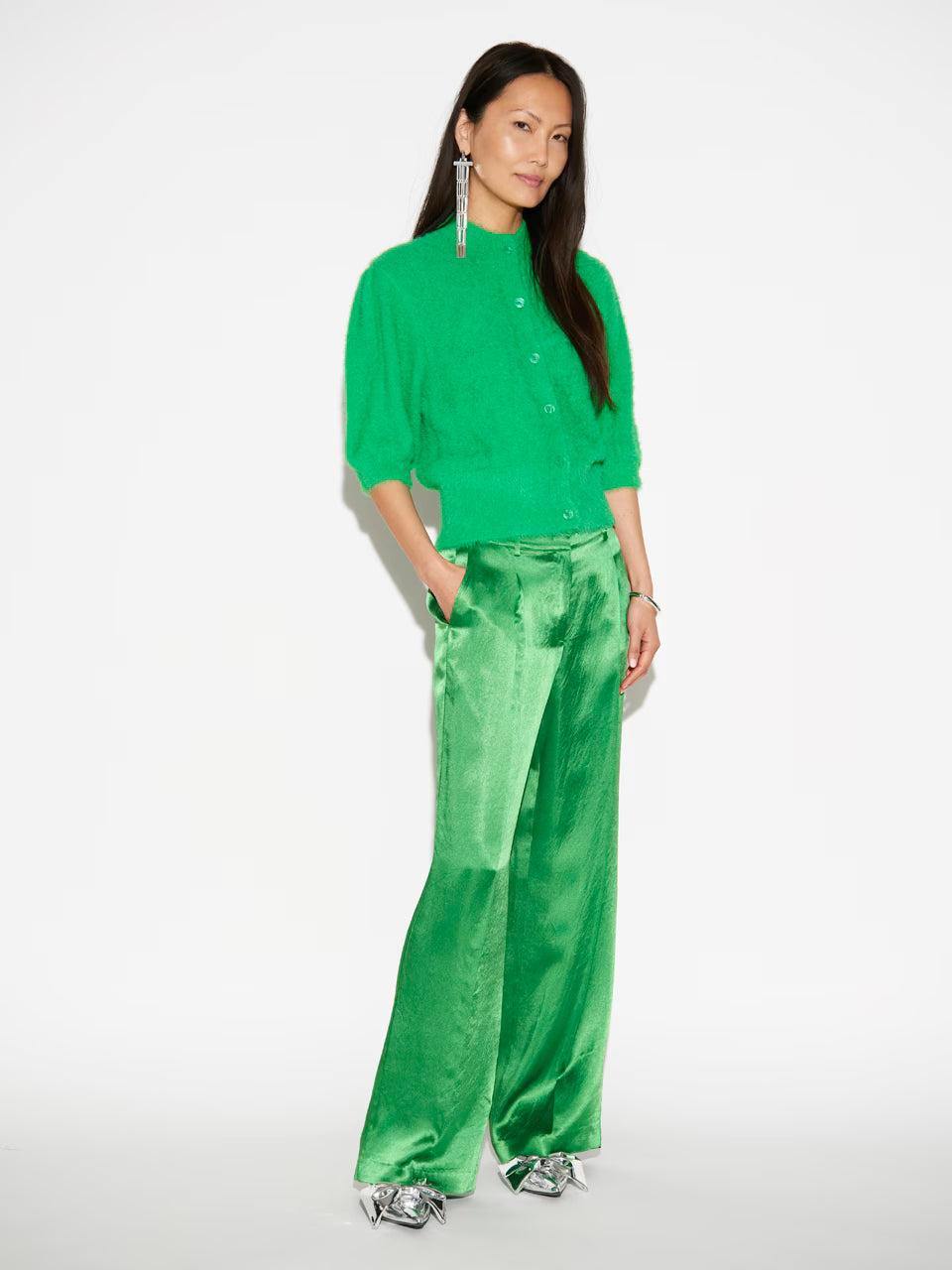 Meganne Cardigan Grass Green