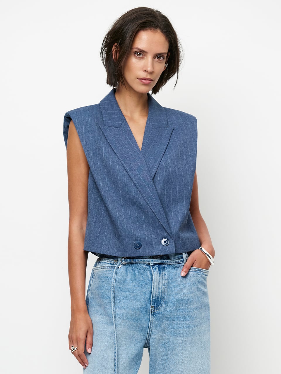 Jarod Gilet Steel Blue