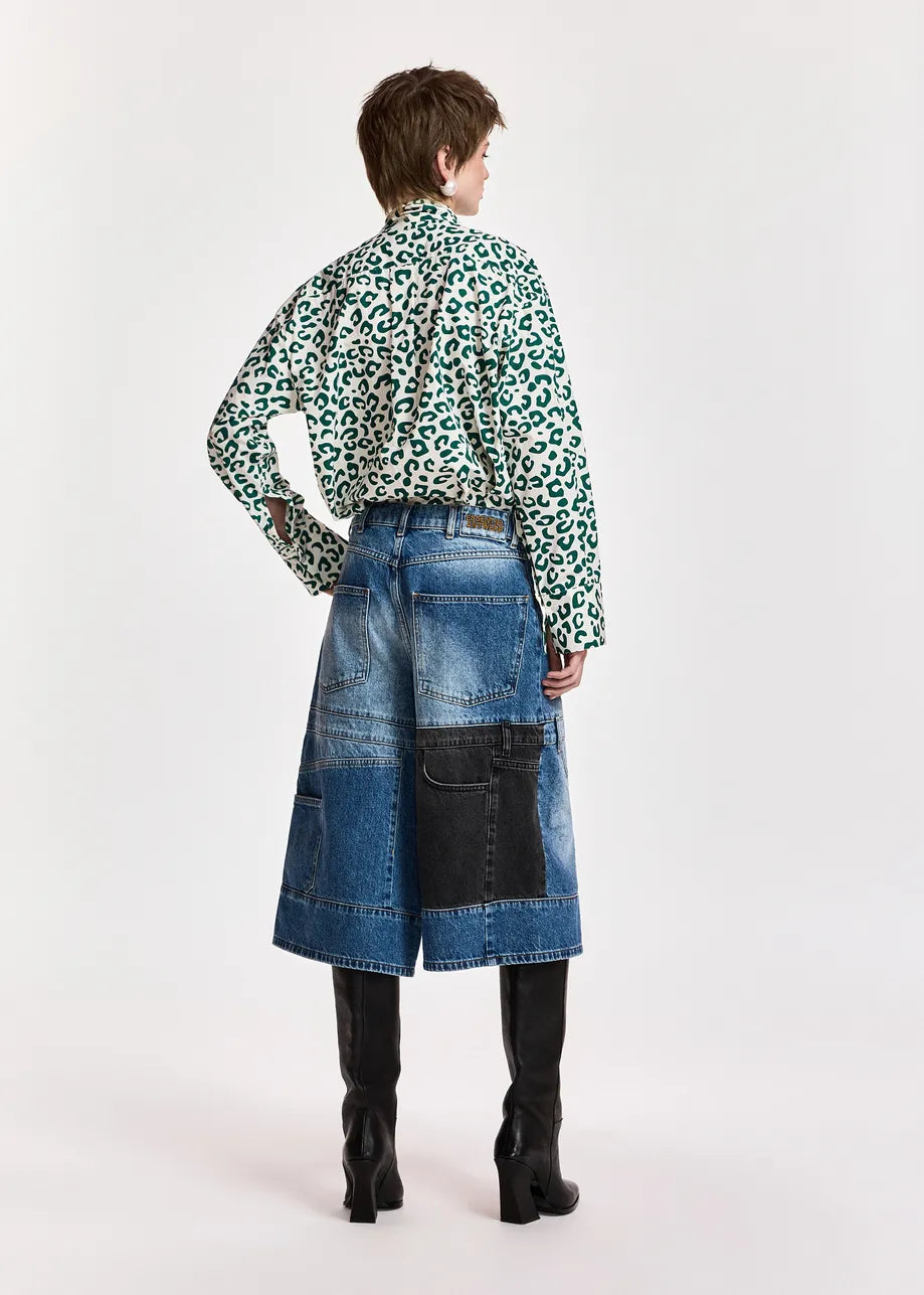 Khaleesi Shirt Dark Green Leopard