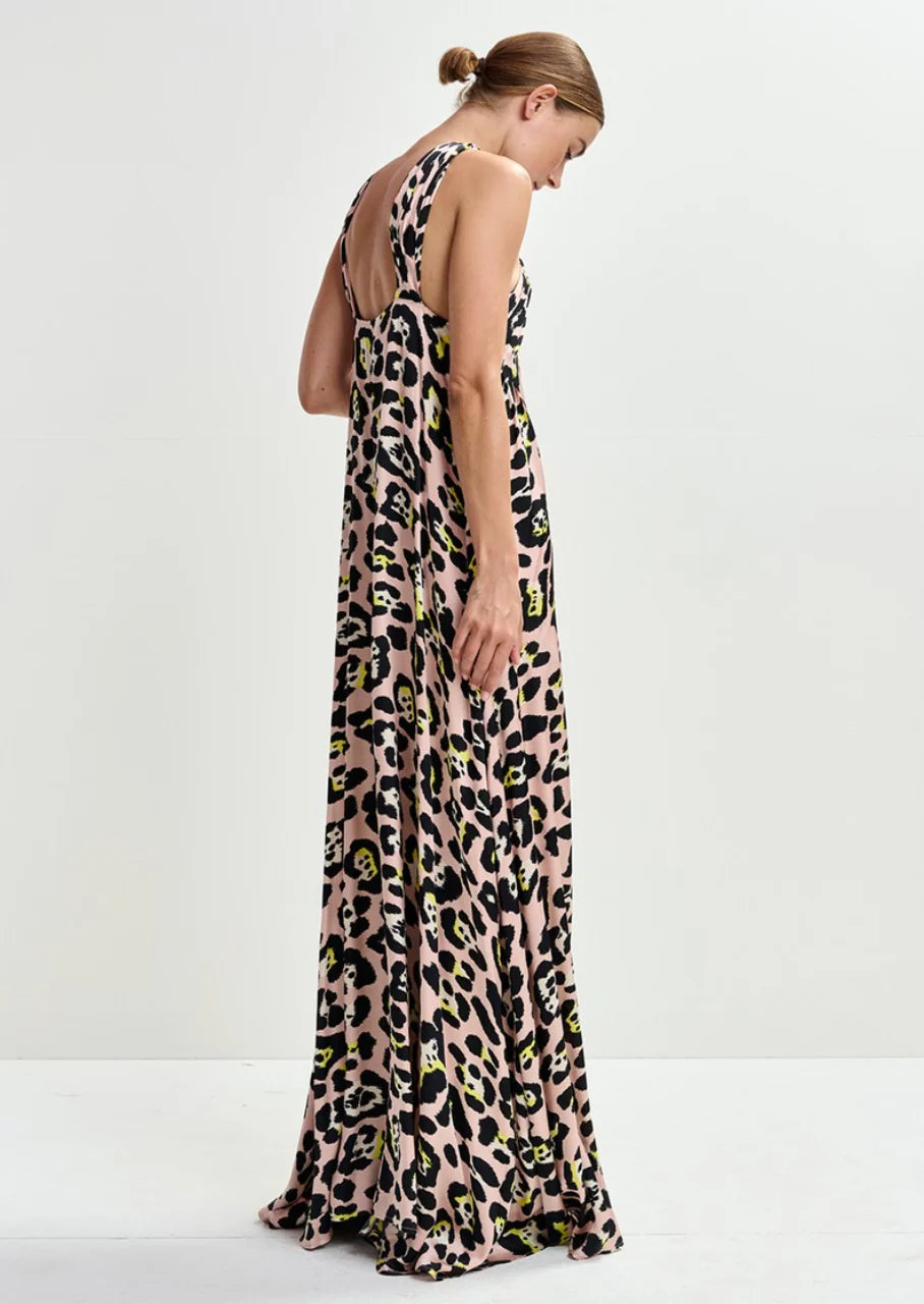 Jaycee Dress Pink Pastel Leopard