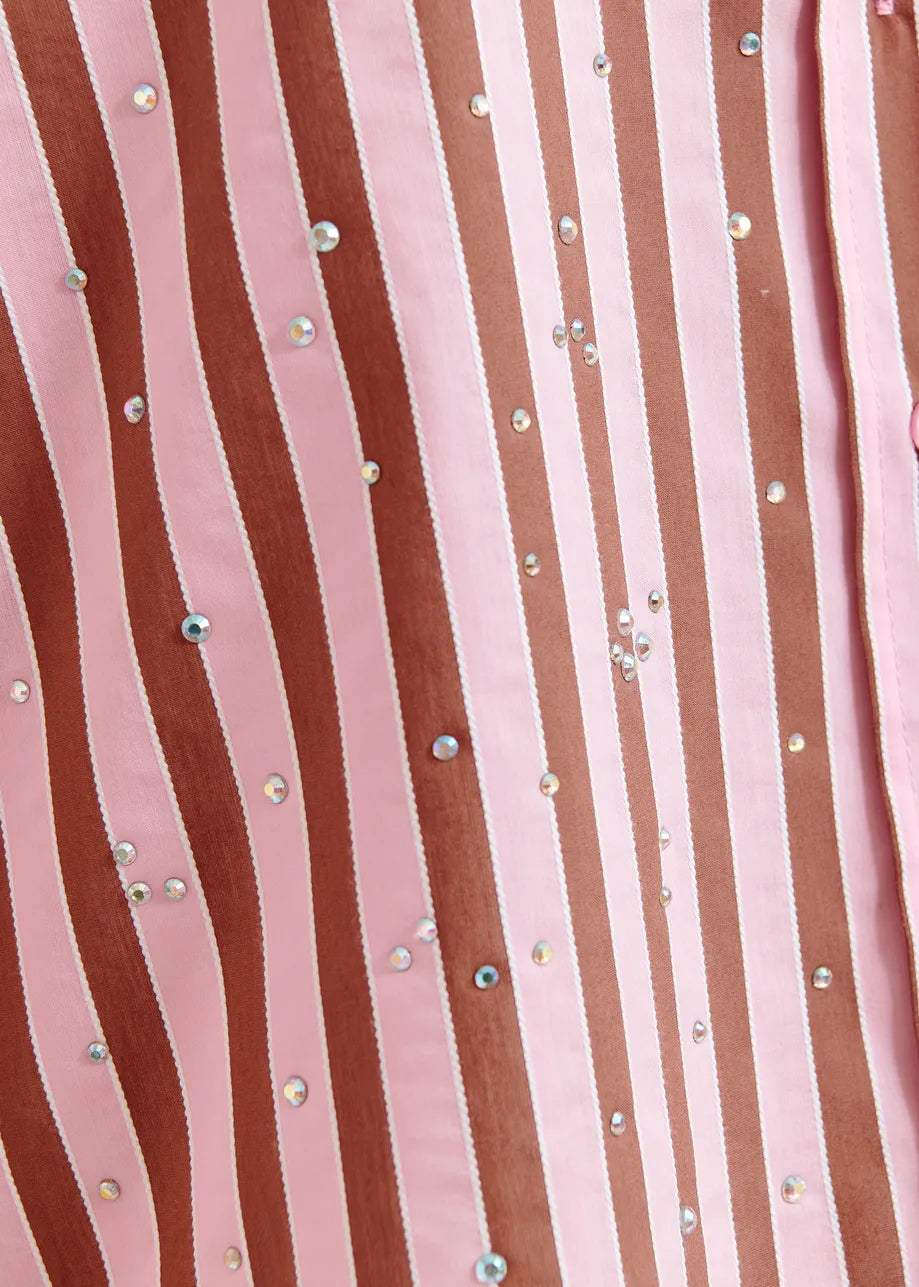 Jelief Shirt Brown Pink