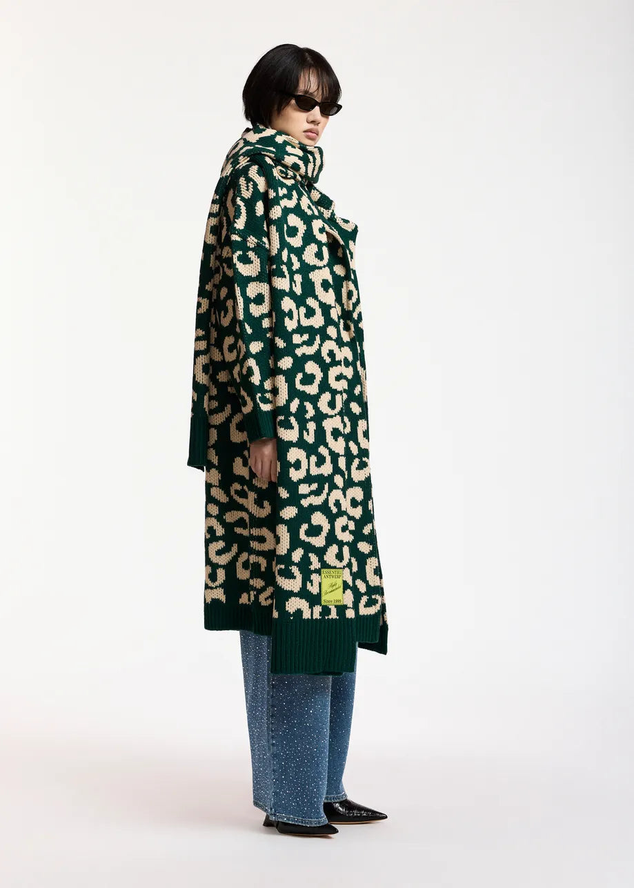 Keo Cardigan Dark Green Cream