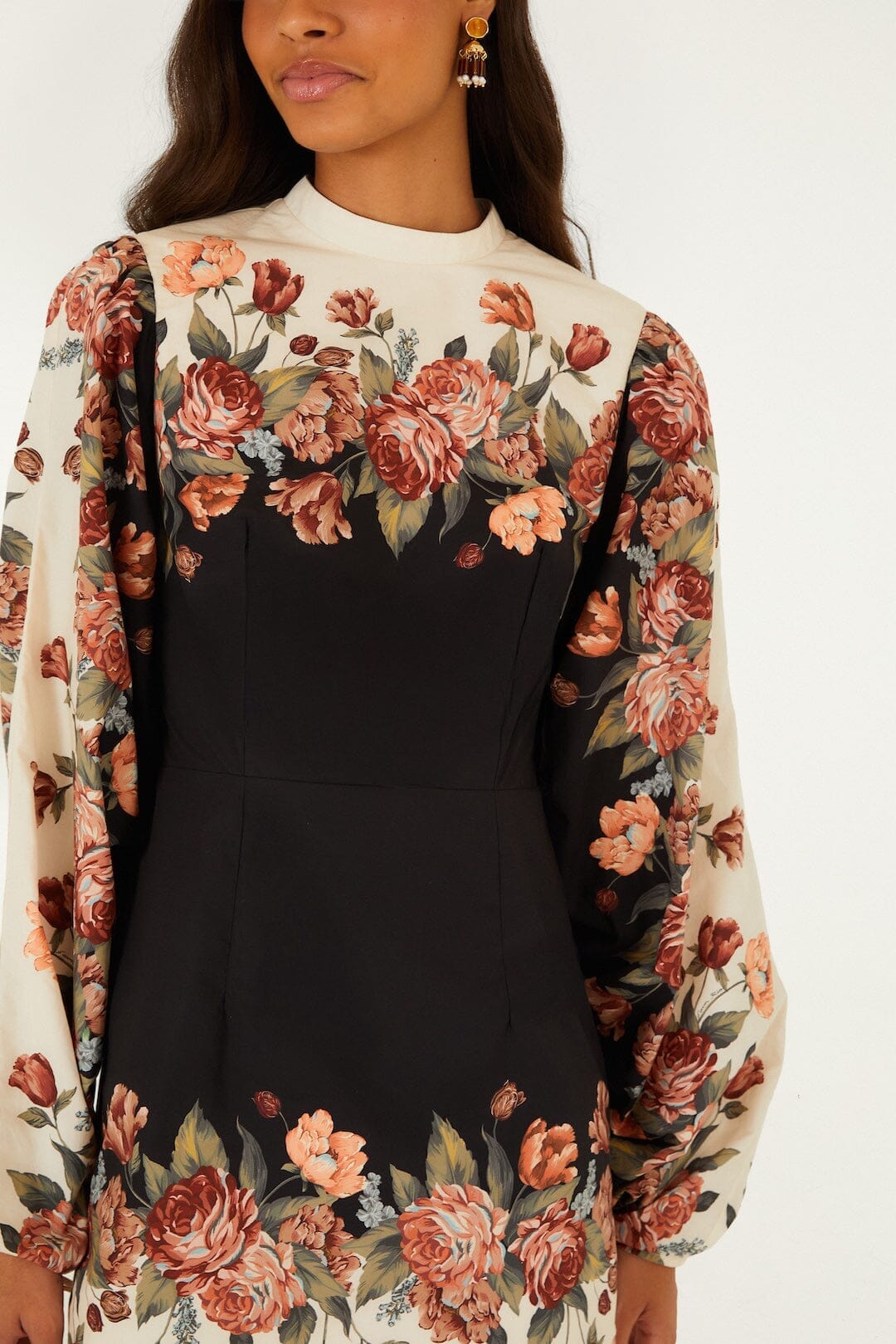 Winter Floral Mini Dress