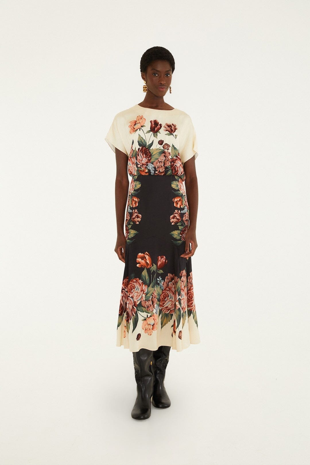 Winter Floral Maxi Dress