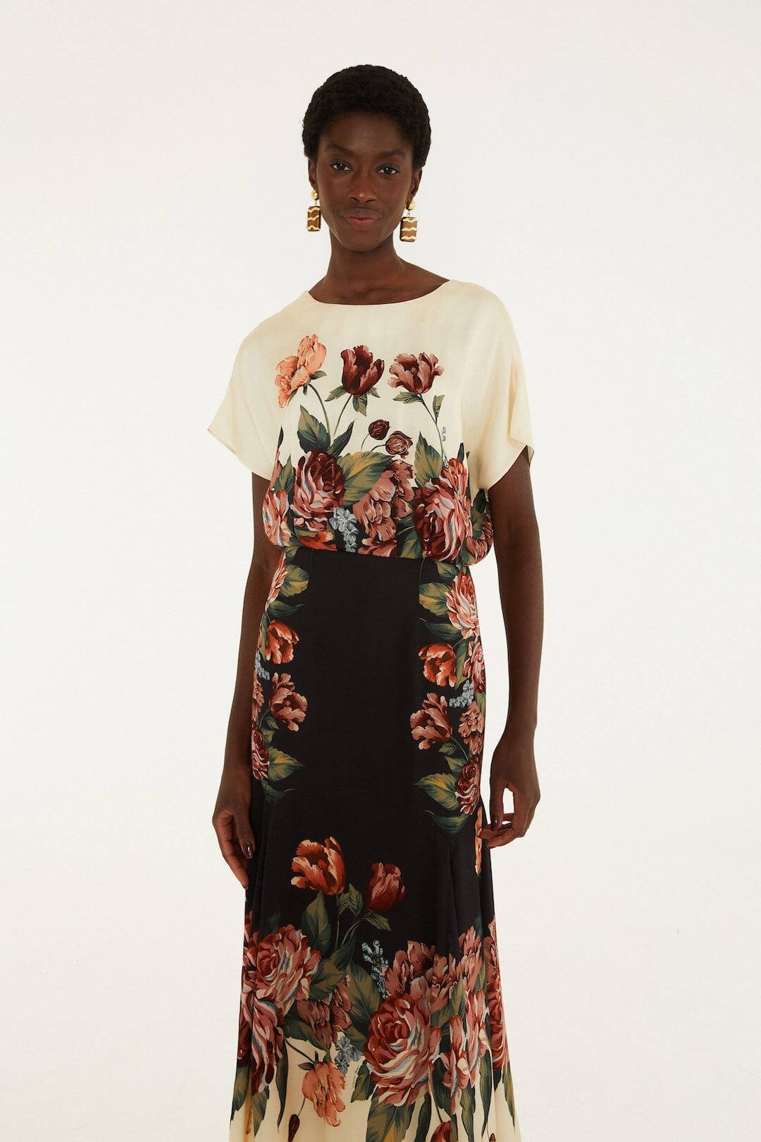 Winter Floral Maxi Dress