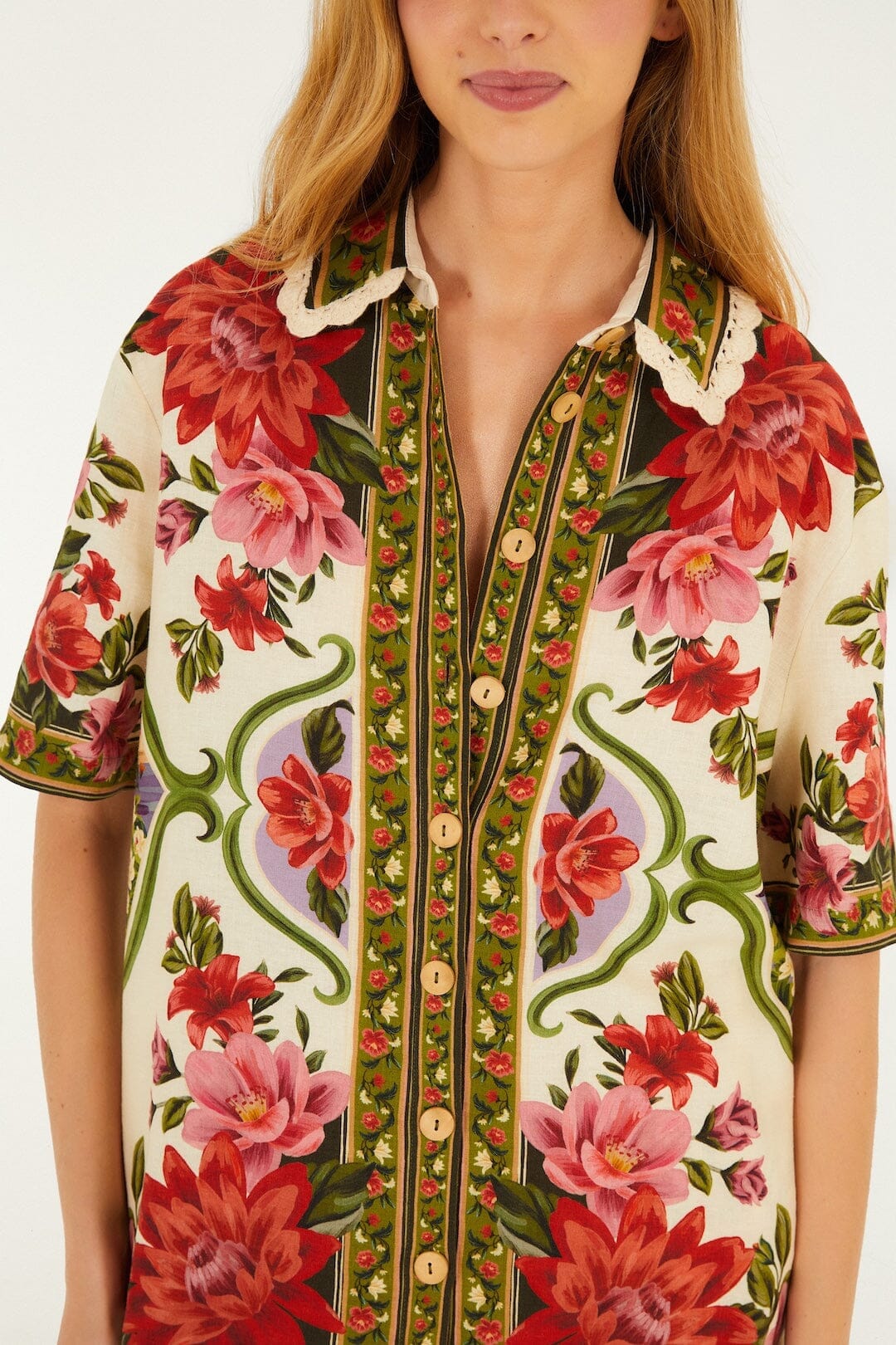 Wonder Rio Sand Shirt Floral Paula Black