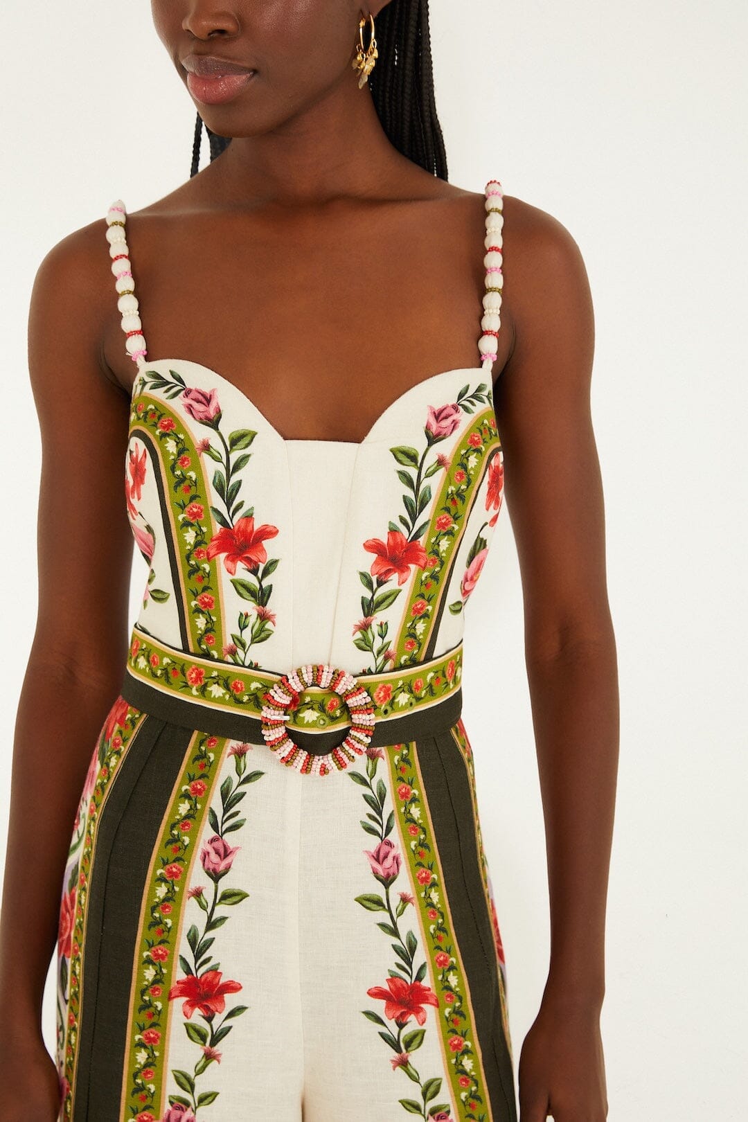 Wonder Rio Sand Jumpsuit Floral Paula Black