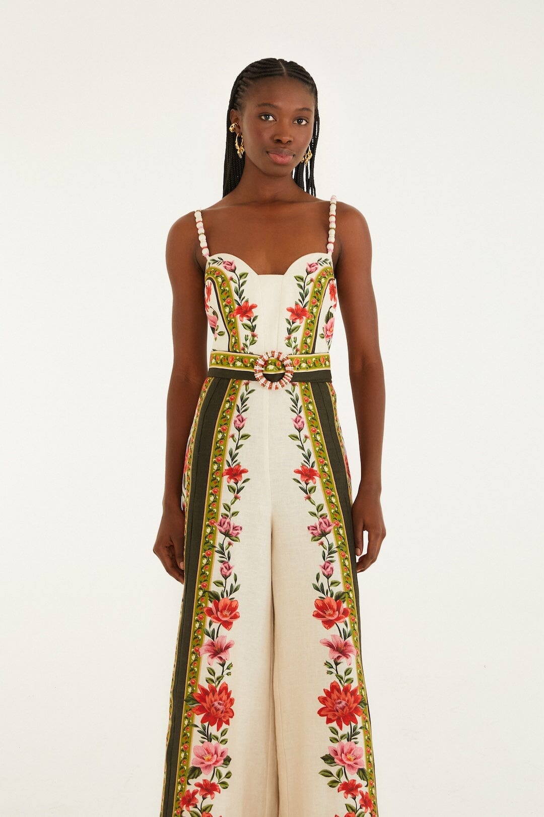Wonder Rio Sand Jumpsuit Floral Paula Black