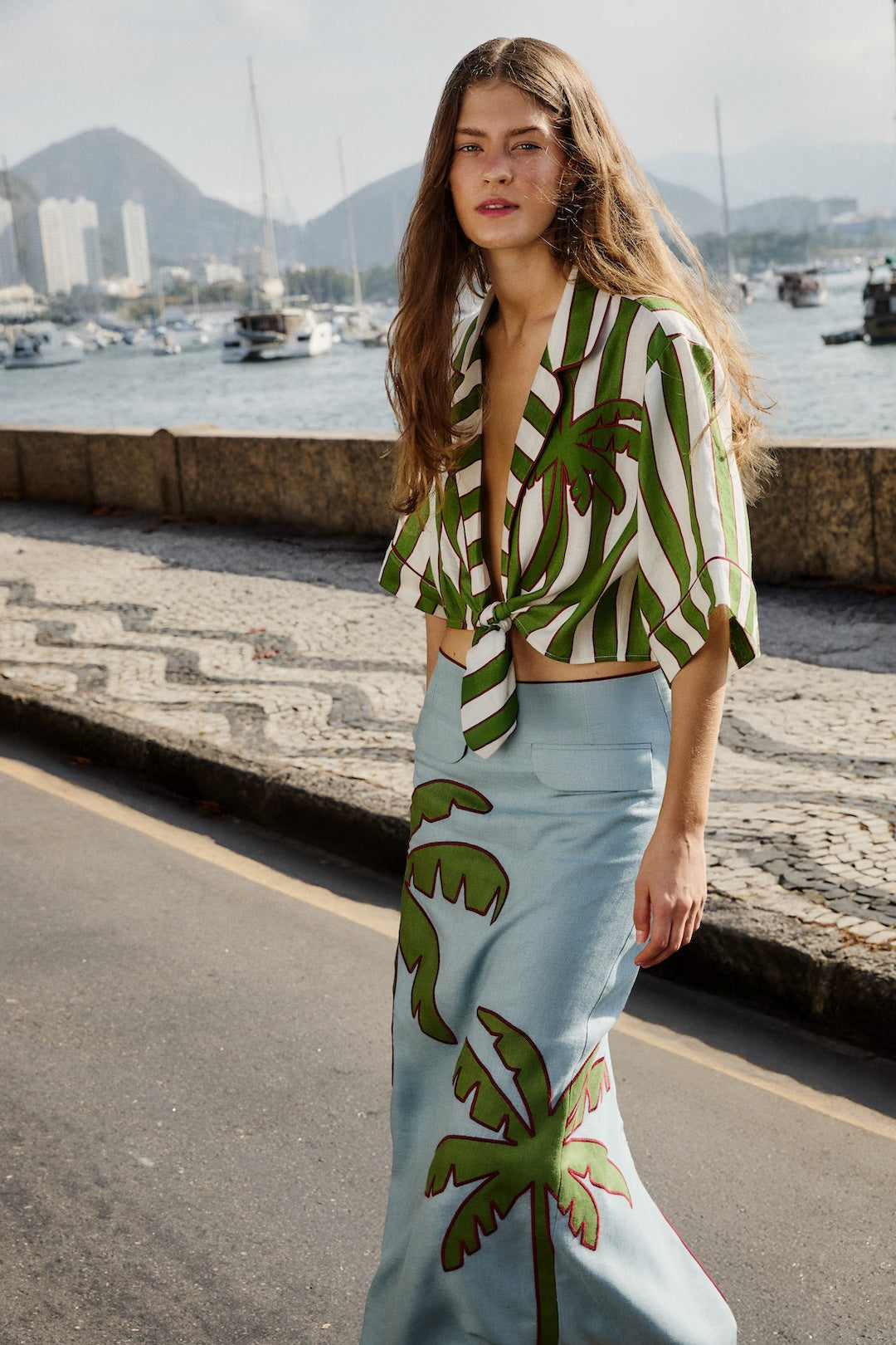 Spring Stripes Top Green