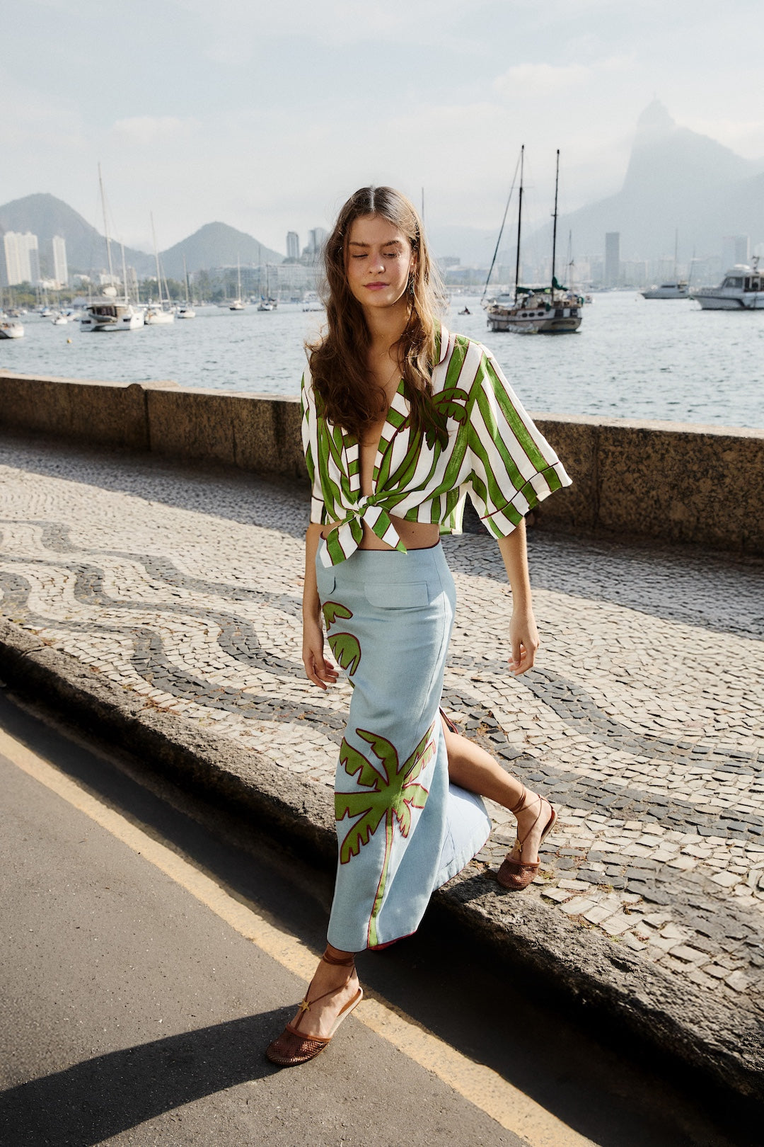 Spring Stripes Top Green