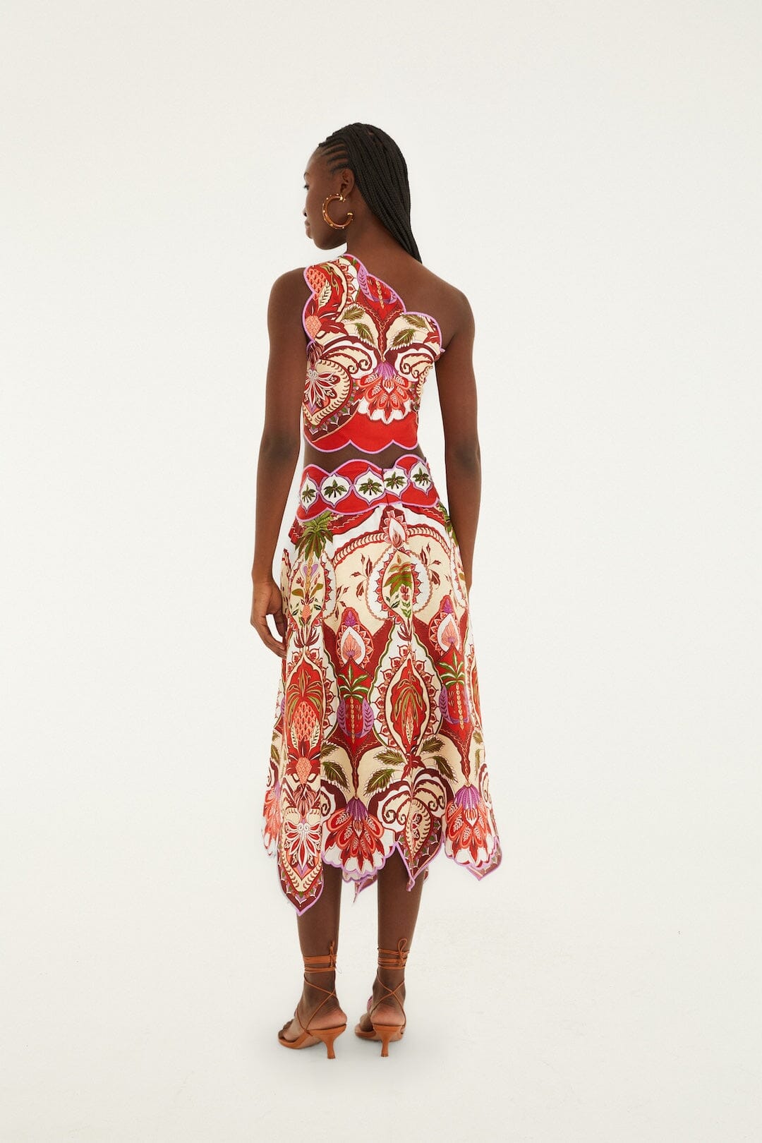 Odara Scallops Skirt Red