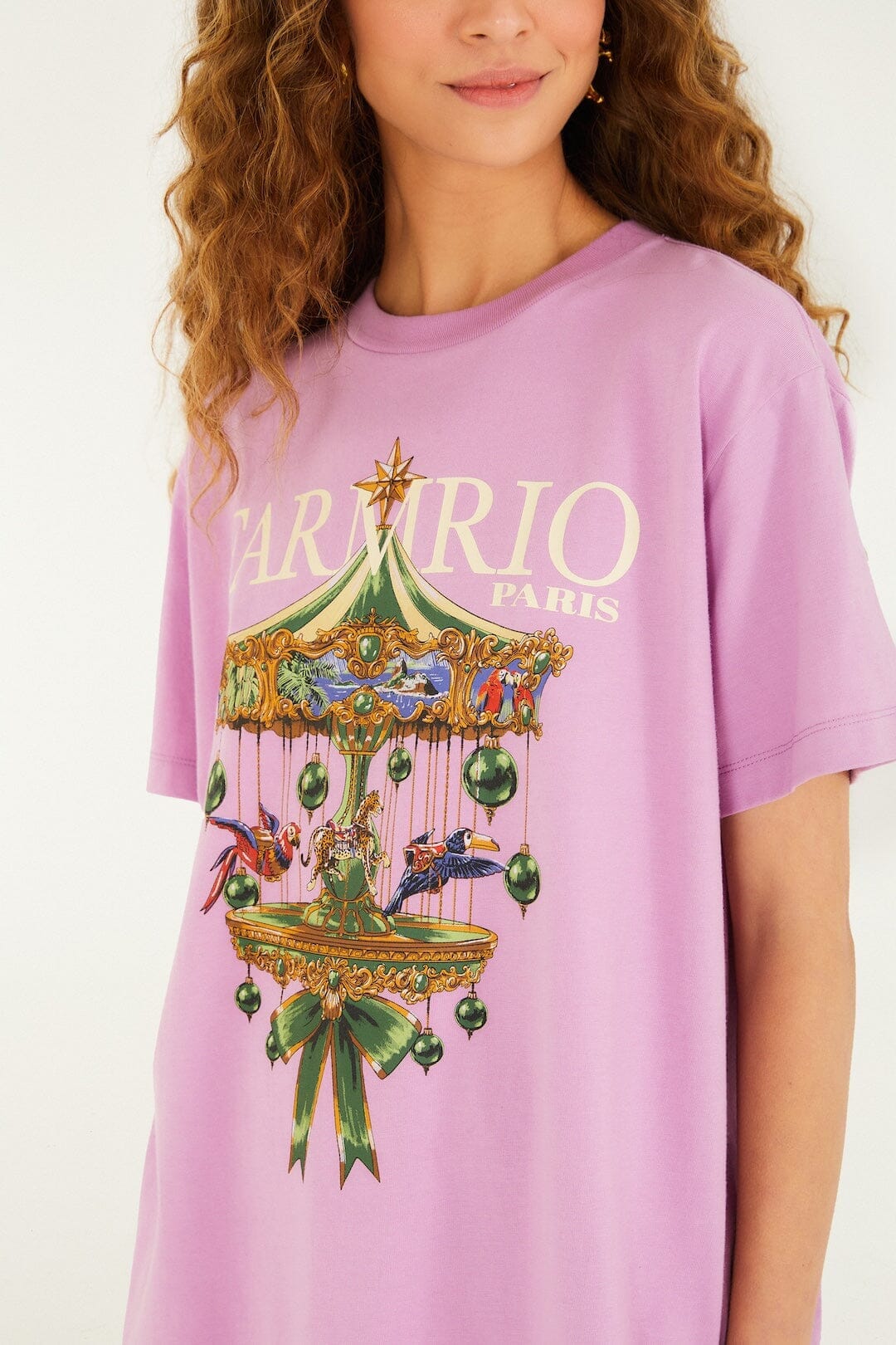 Paris Carousel T-Shirt Lilac