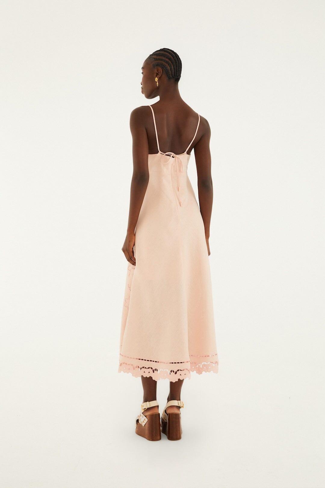 Richelieu Slip Dress Light Pink
