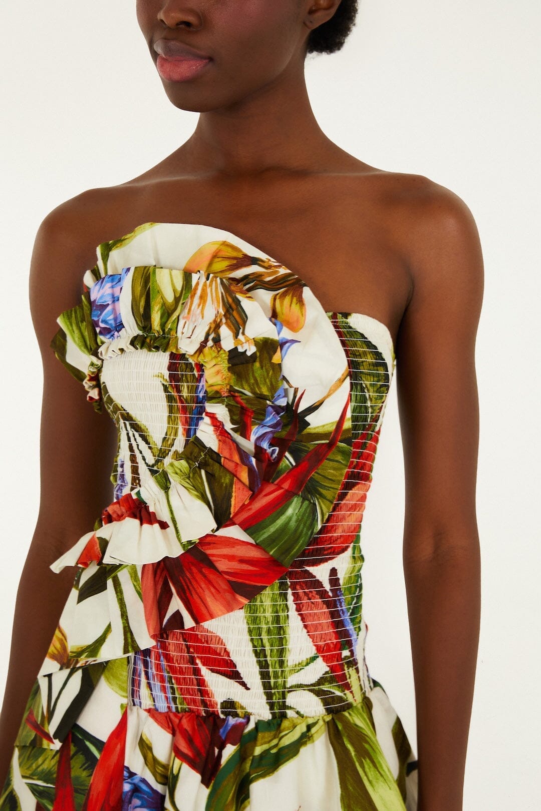 Florart Strapless Maxi Dress Sand