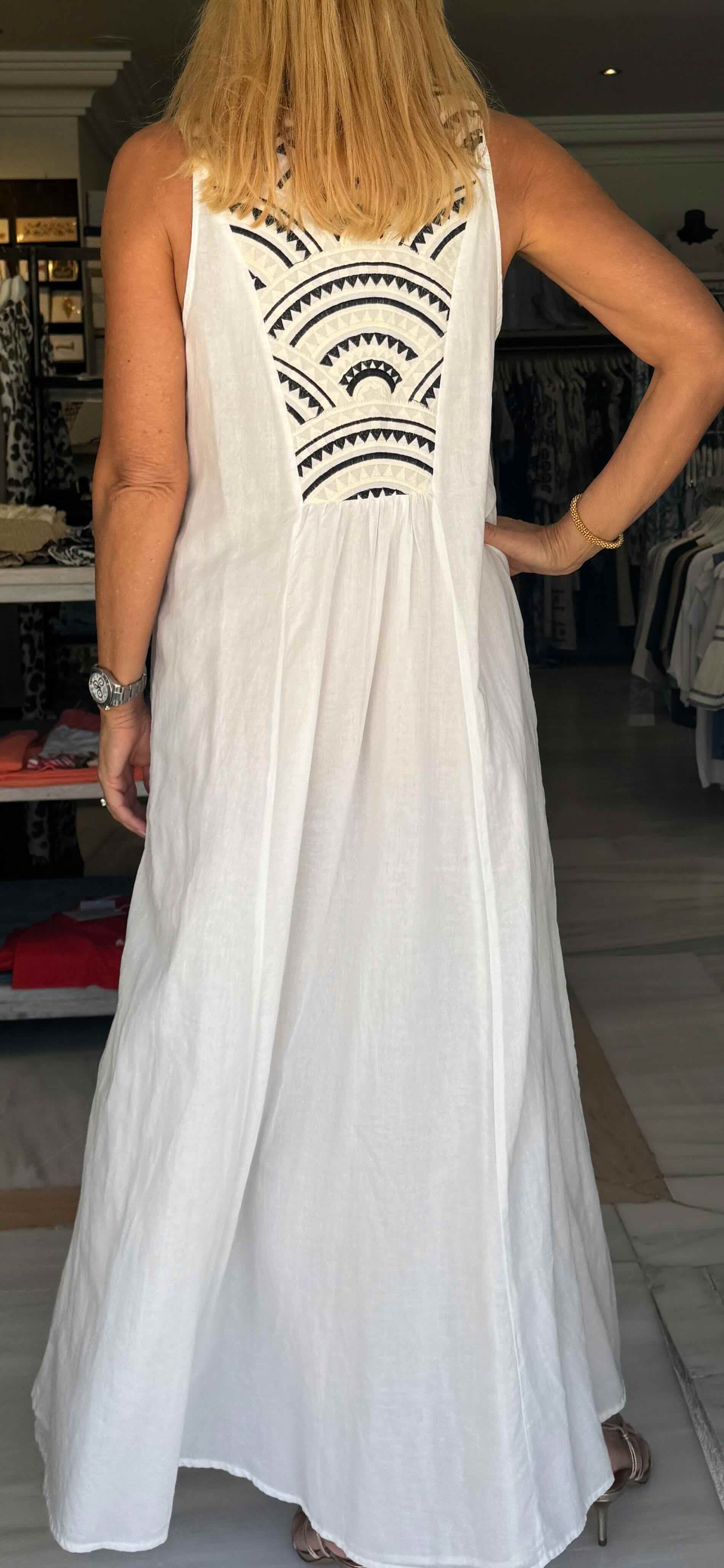 TRIANGLE LONG DRESS BW