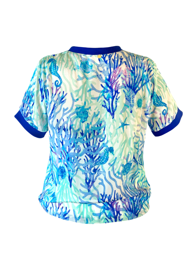 Coral Blue Maddy Top