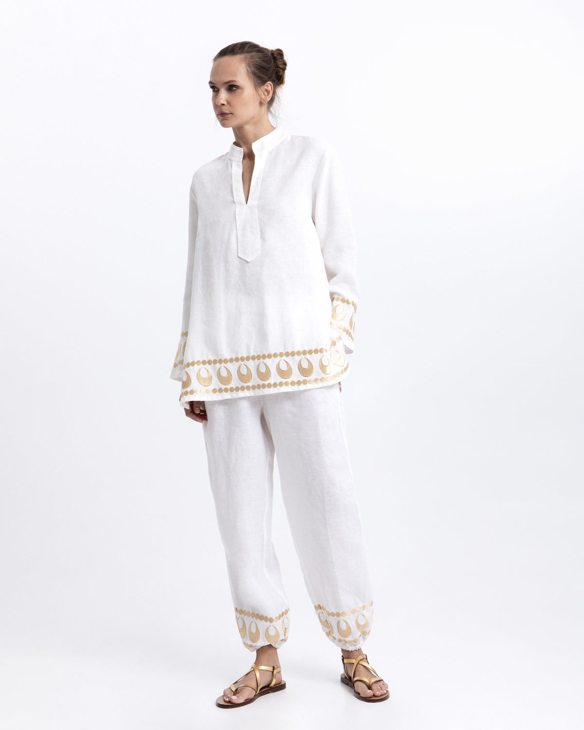 Selene Tunic White Gold
