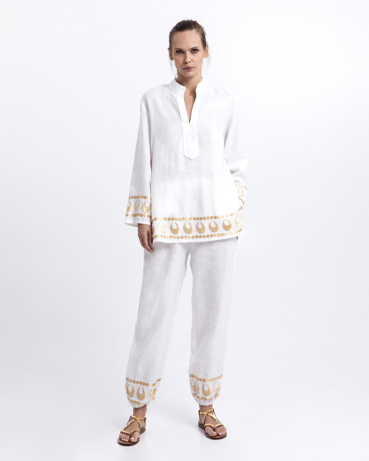 Selene Pants White Gold