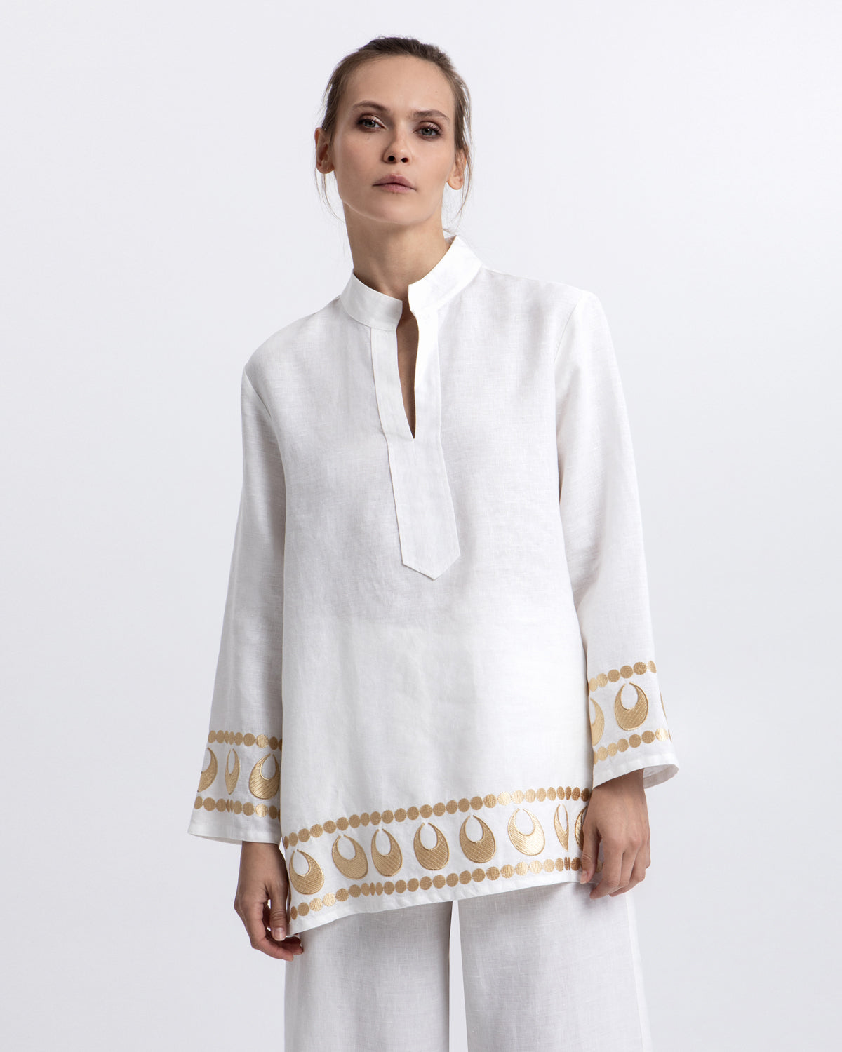 Selene Tunic White Gold