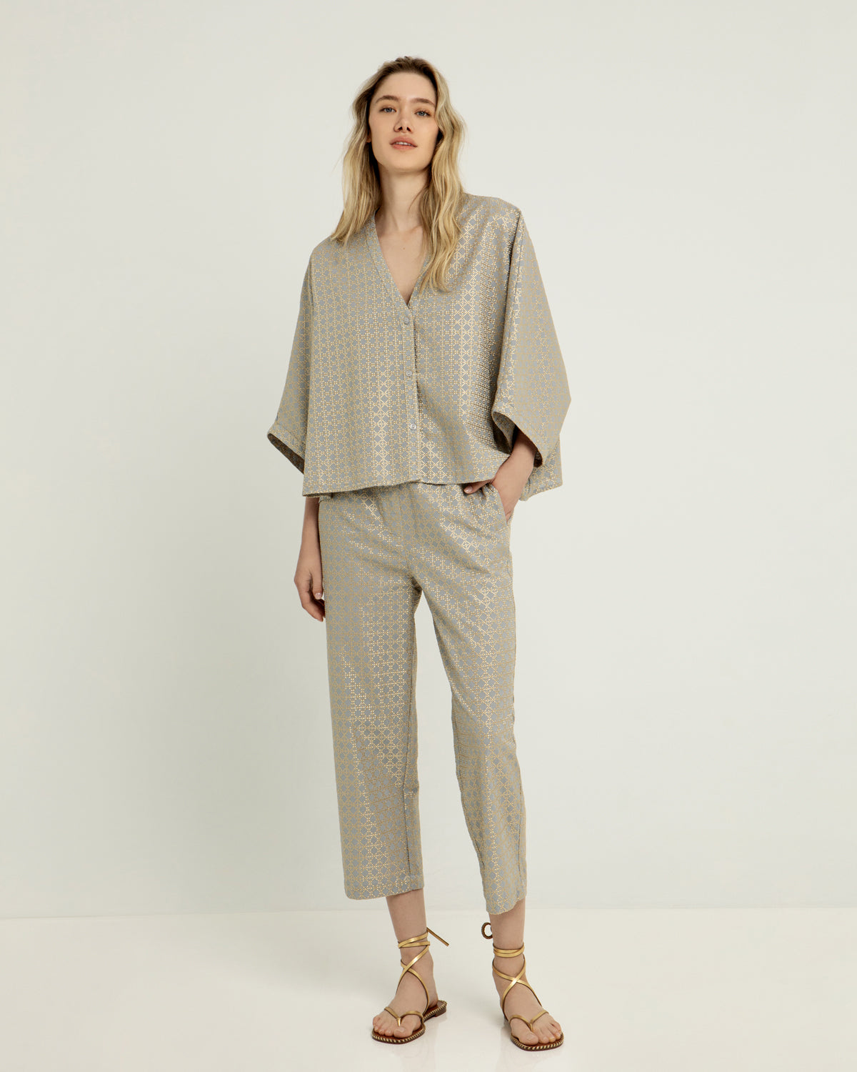 Cross Pants Stone Gold