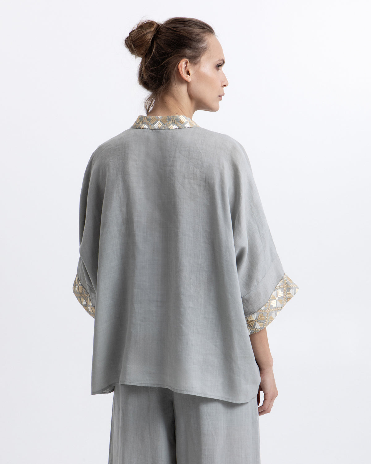 Flakes Blouse Stone Gold Champagne