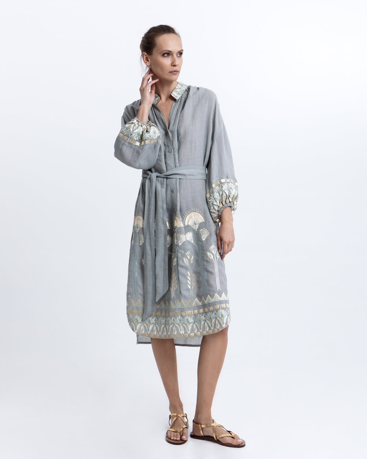 Papyrus Dress Stone Multicolor