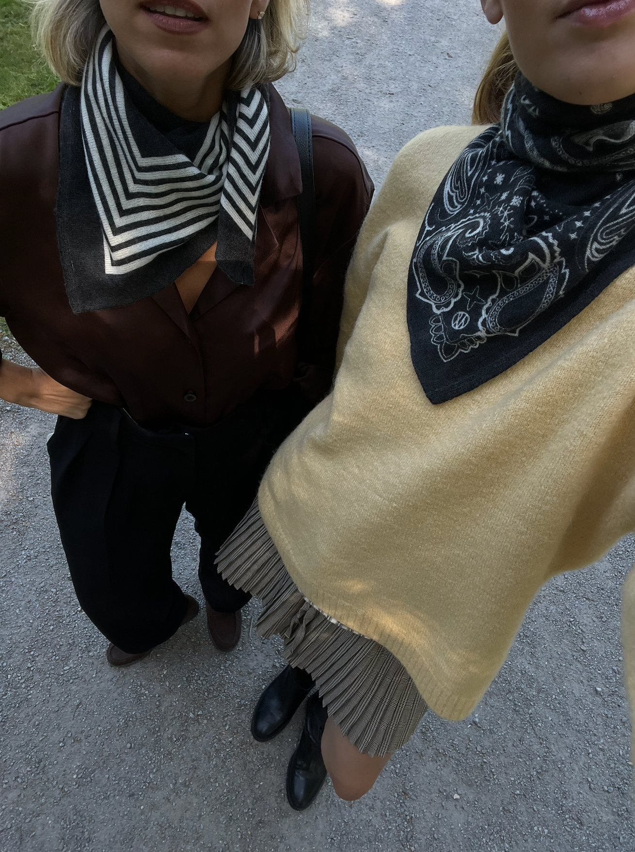 Cashmere Striped Scarf Black | 65cm