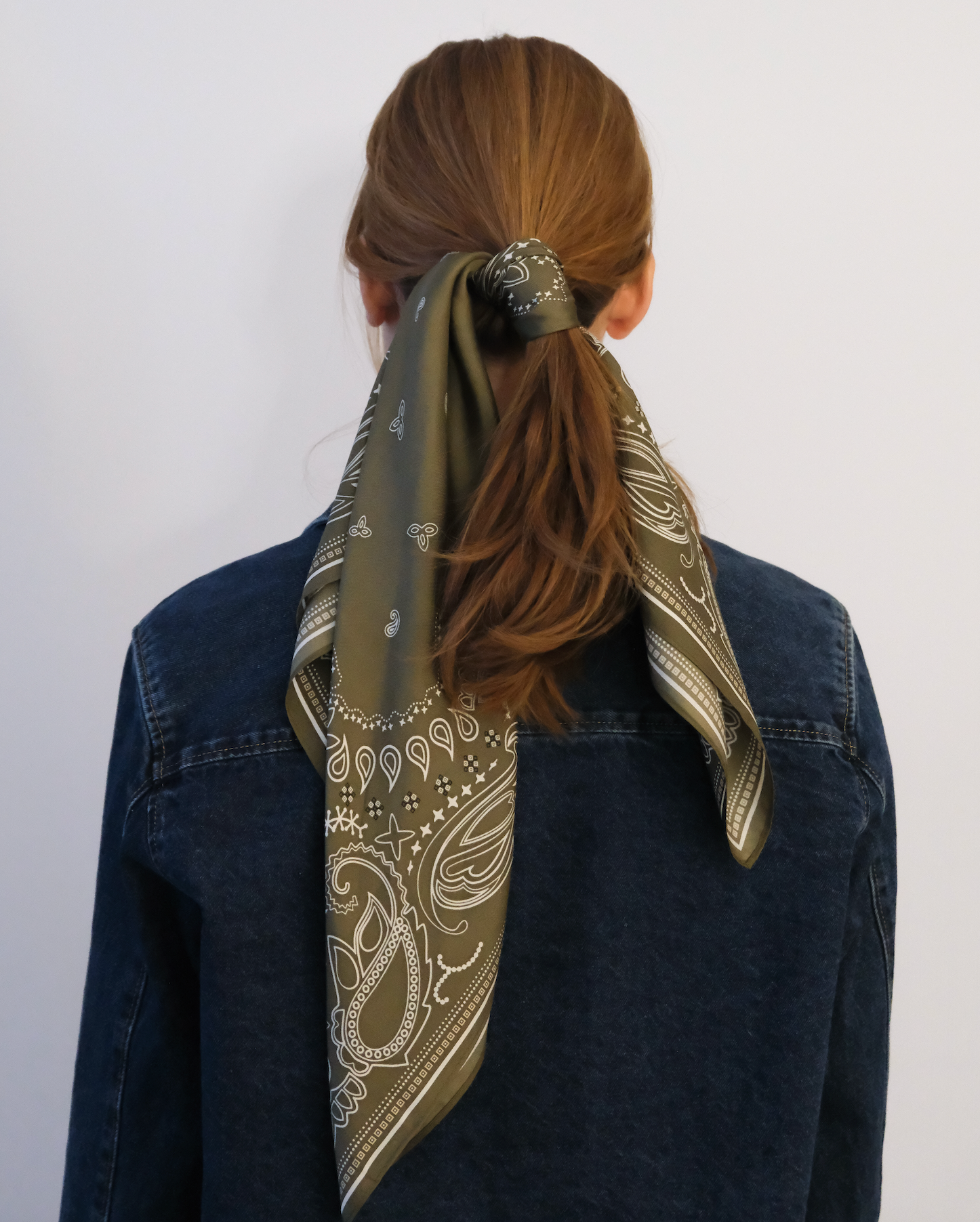 Paisley Scarf Olive Green