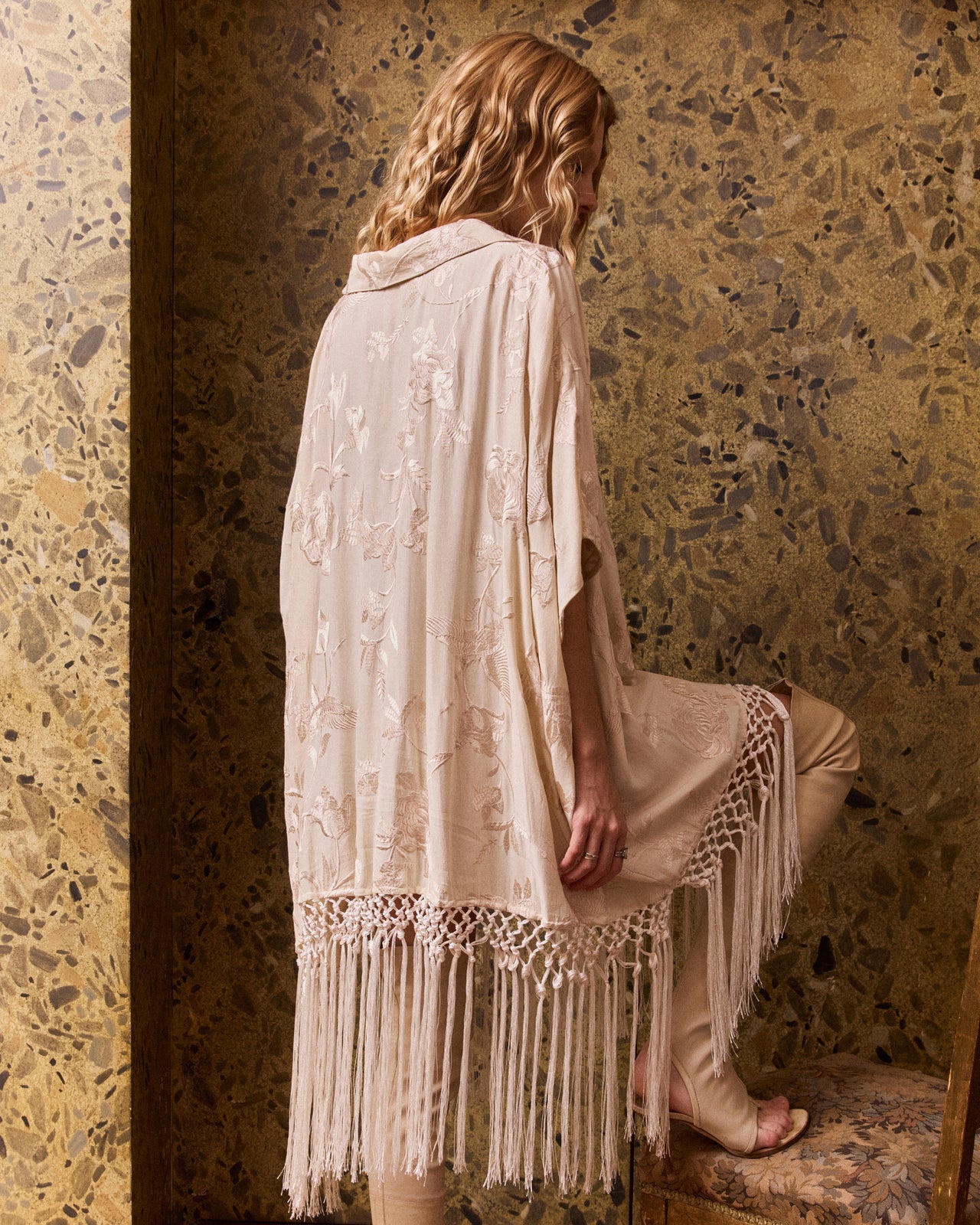 Franny Poncho Ecru