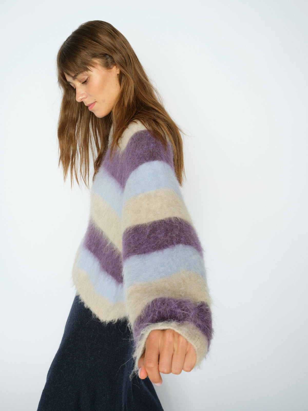 MMSuvi Stripe Knit Sweet Grape