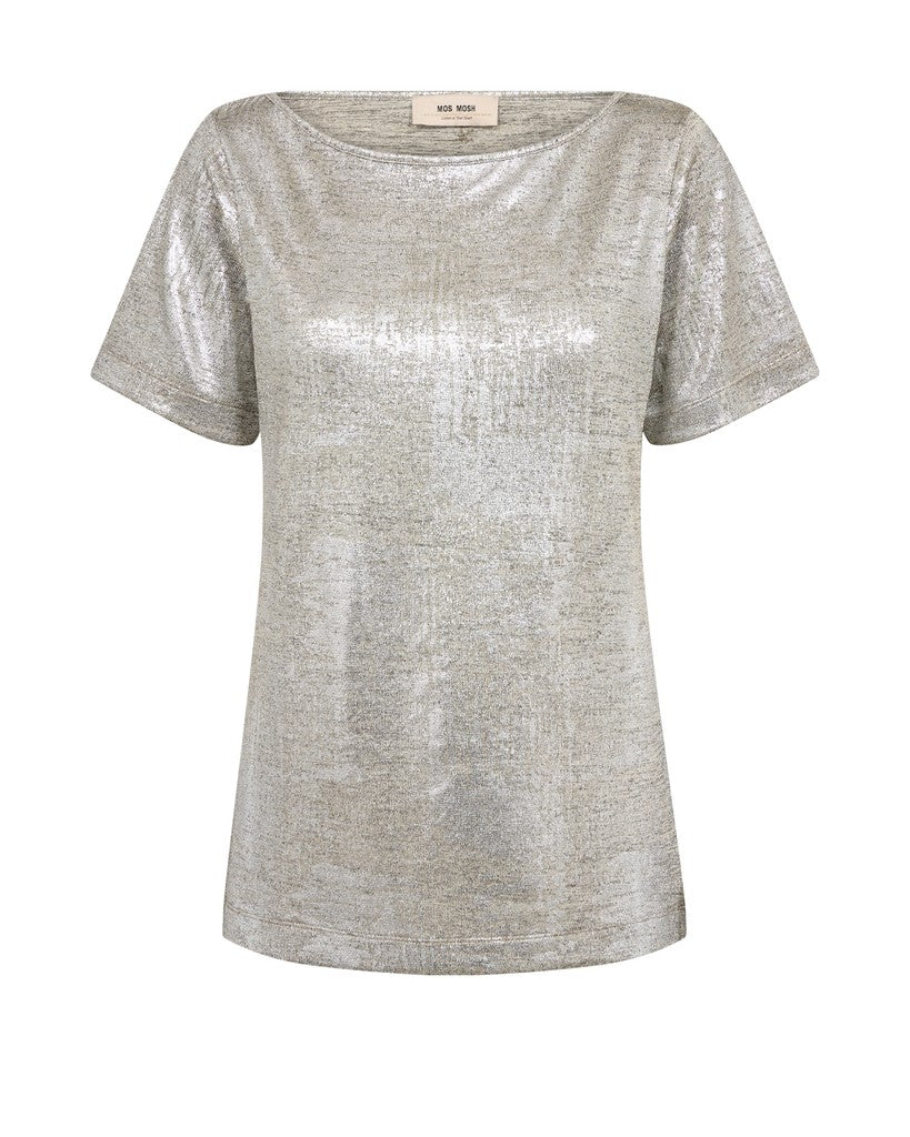 MMNiva O-SS Metallic Tee Silver