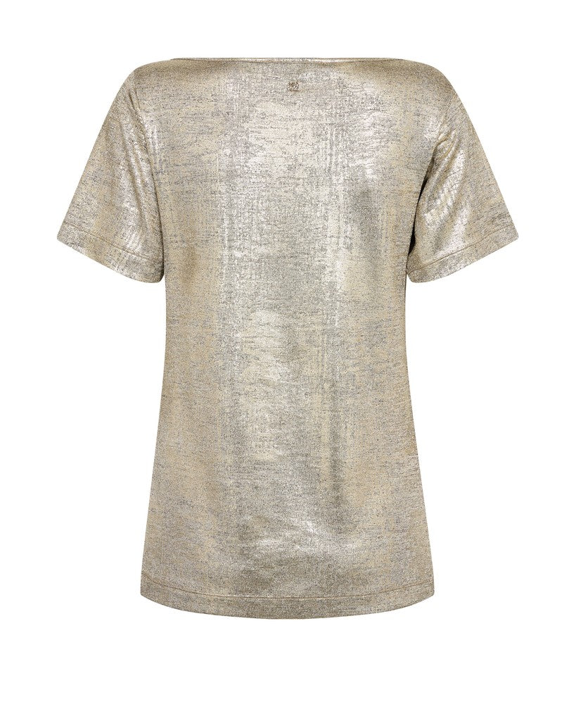 MMNiva O-SS Metallic Tee Gold