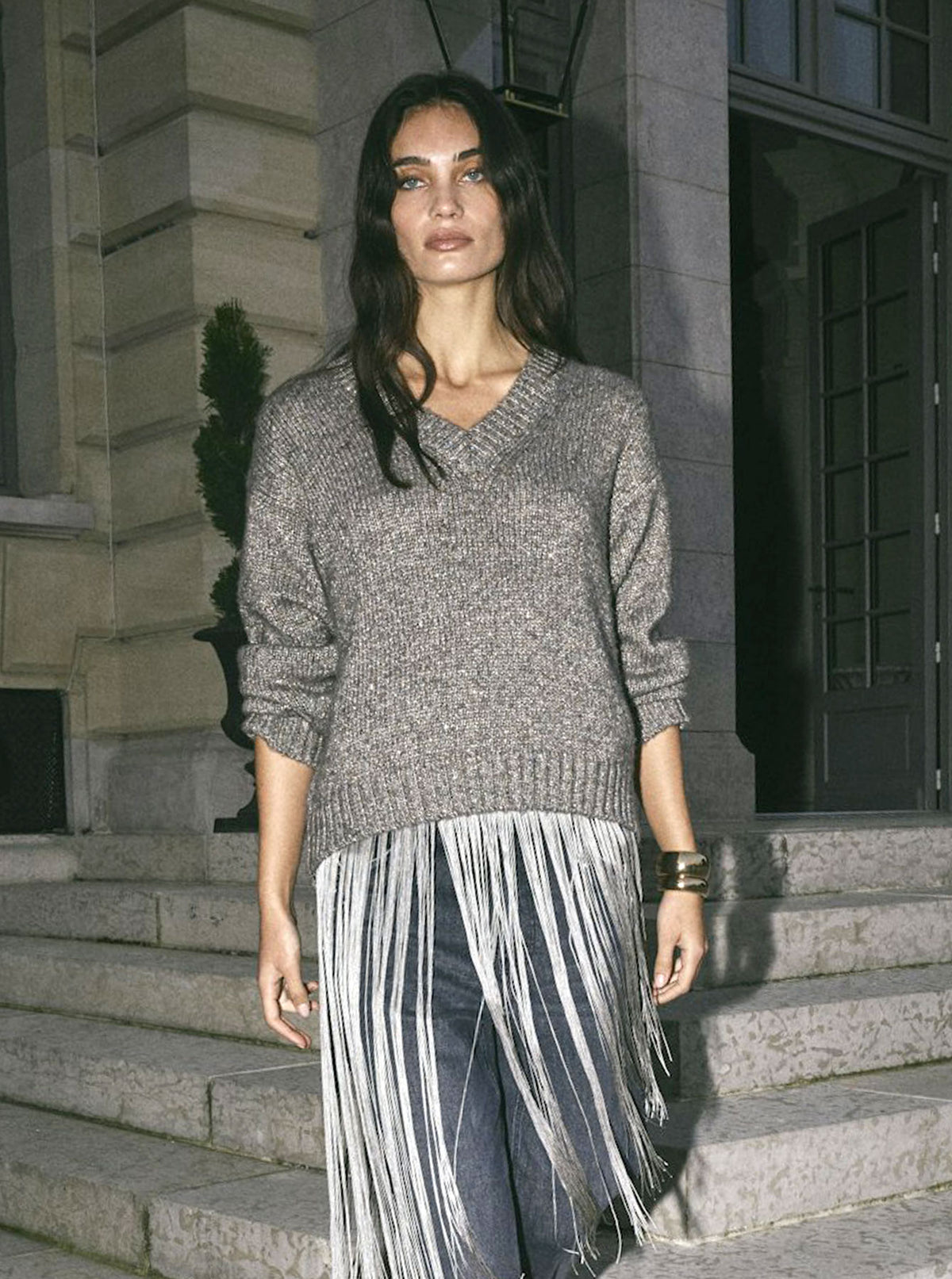 MMWelma Glam Knit Dark Grey Melange