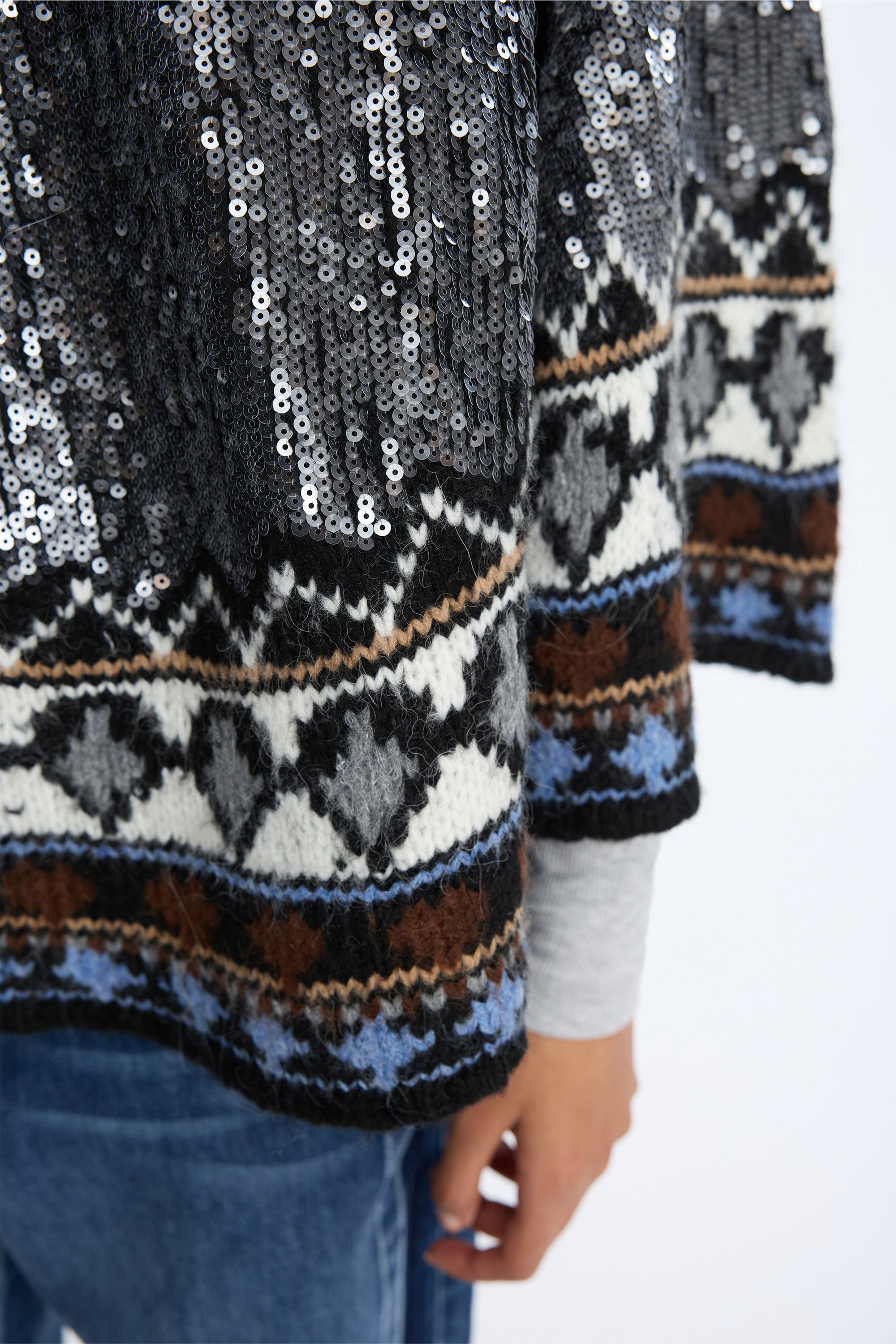 Verst Poncho Mix Black