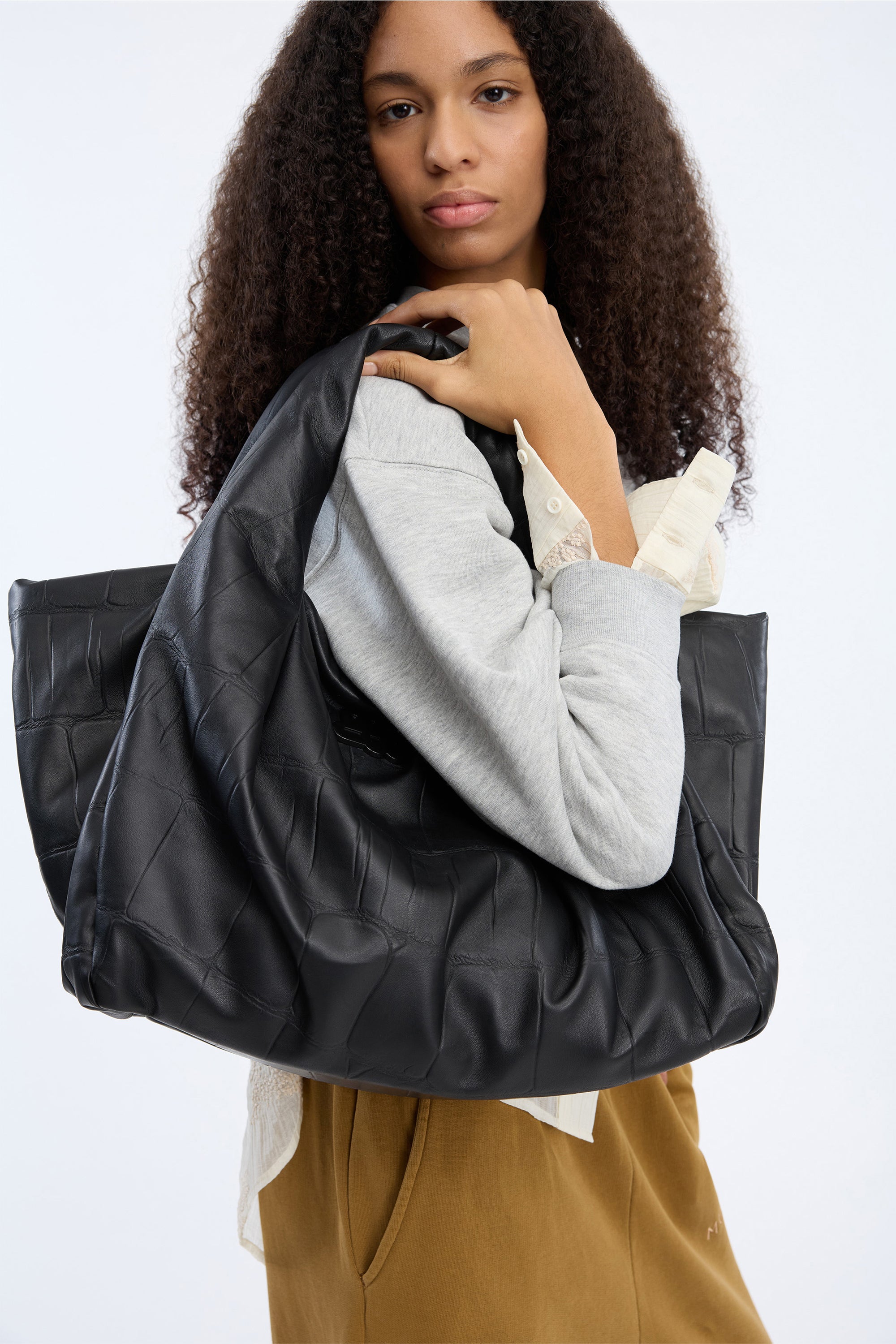 Lixio Croco Bag Black