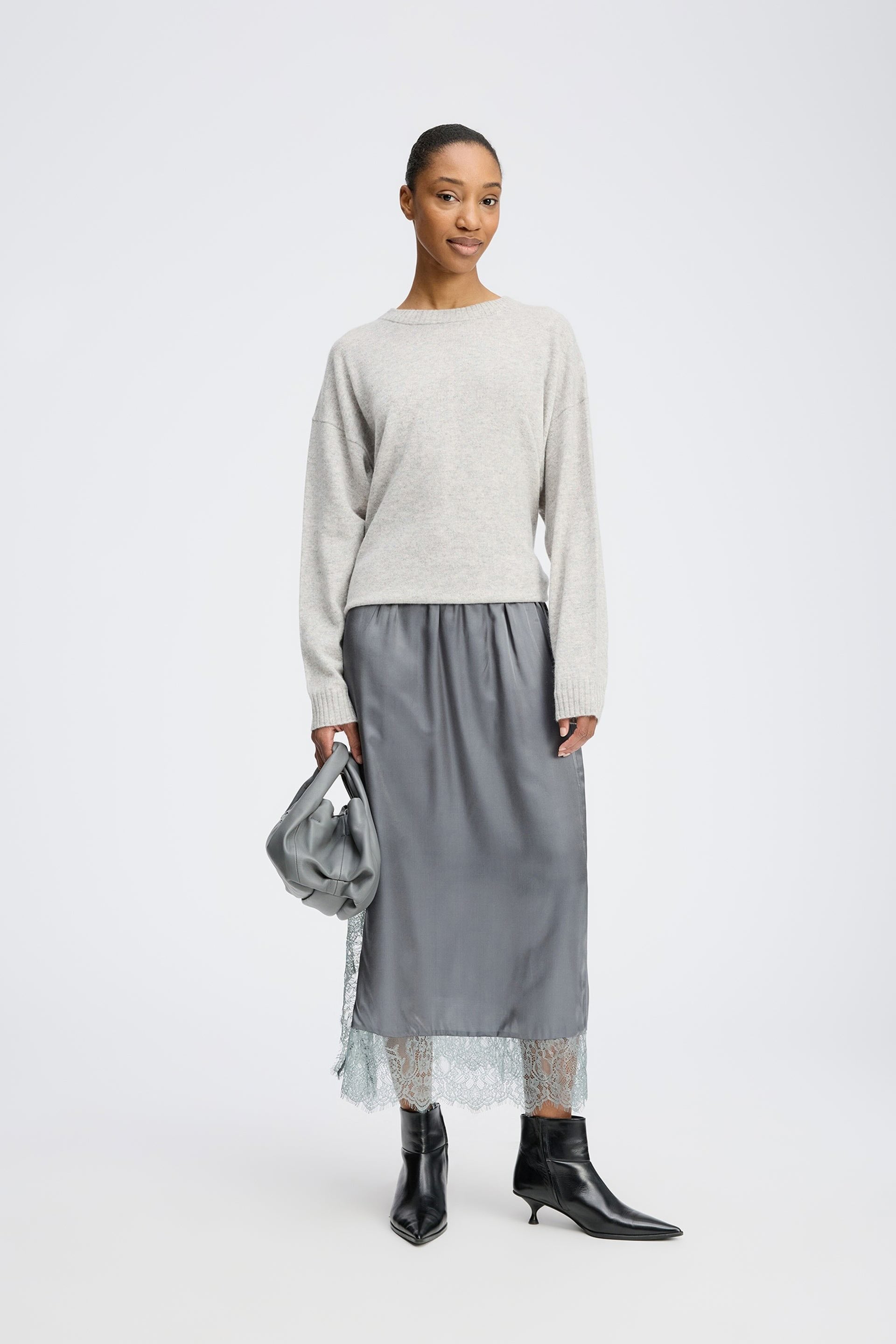 Munthe Ravn Skirt Grey - Gunnel's Fashion Marbella