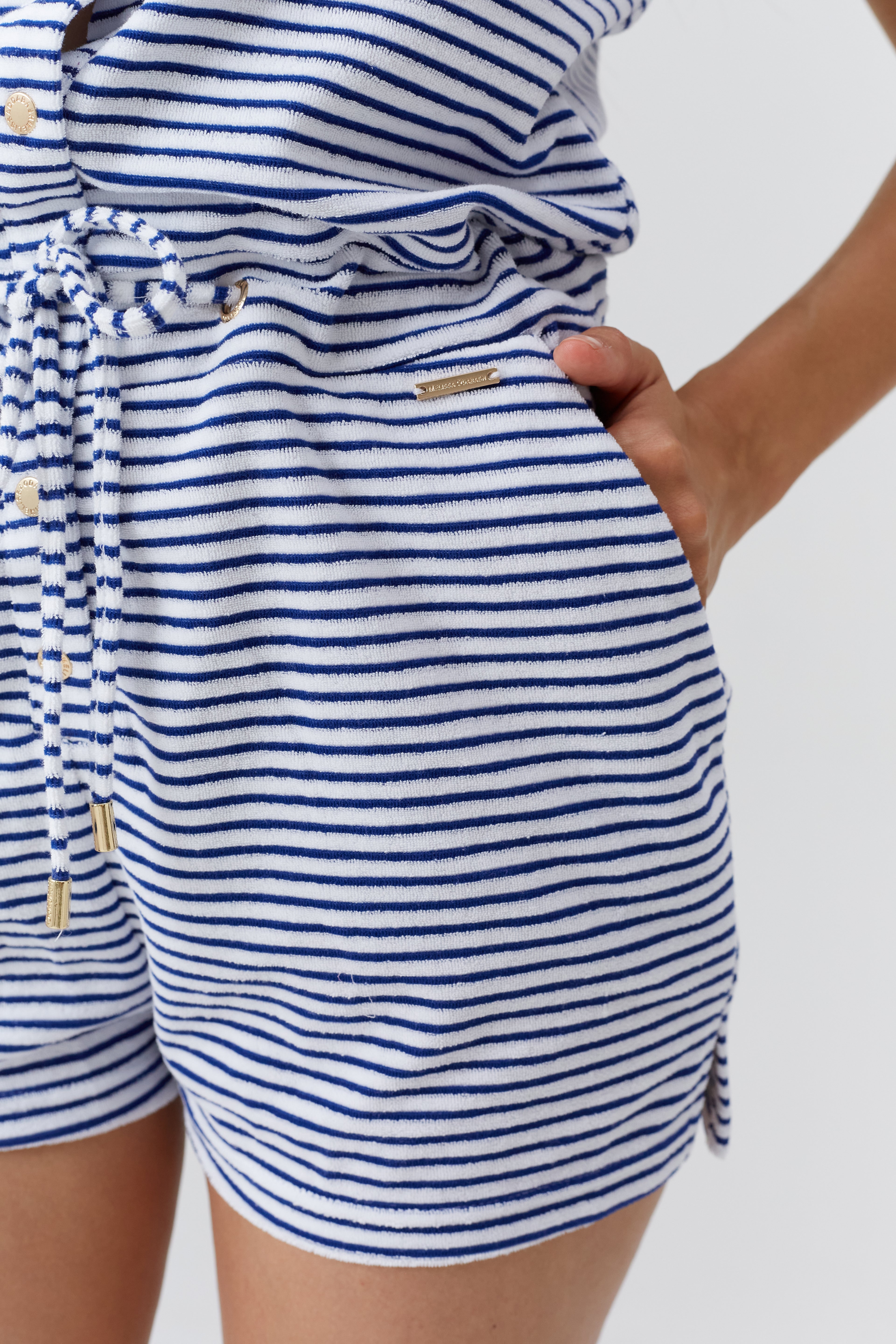 Cheryl Playsuit Navy Stripe