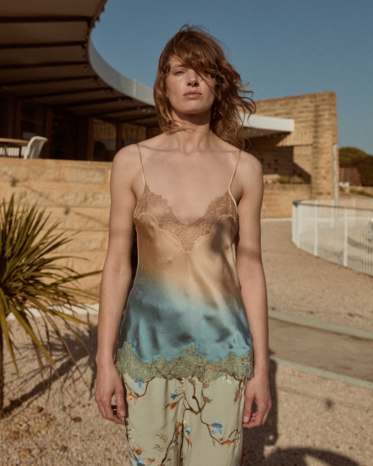 Eluna Top Blue Beige